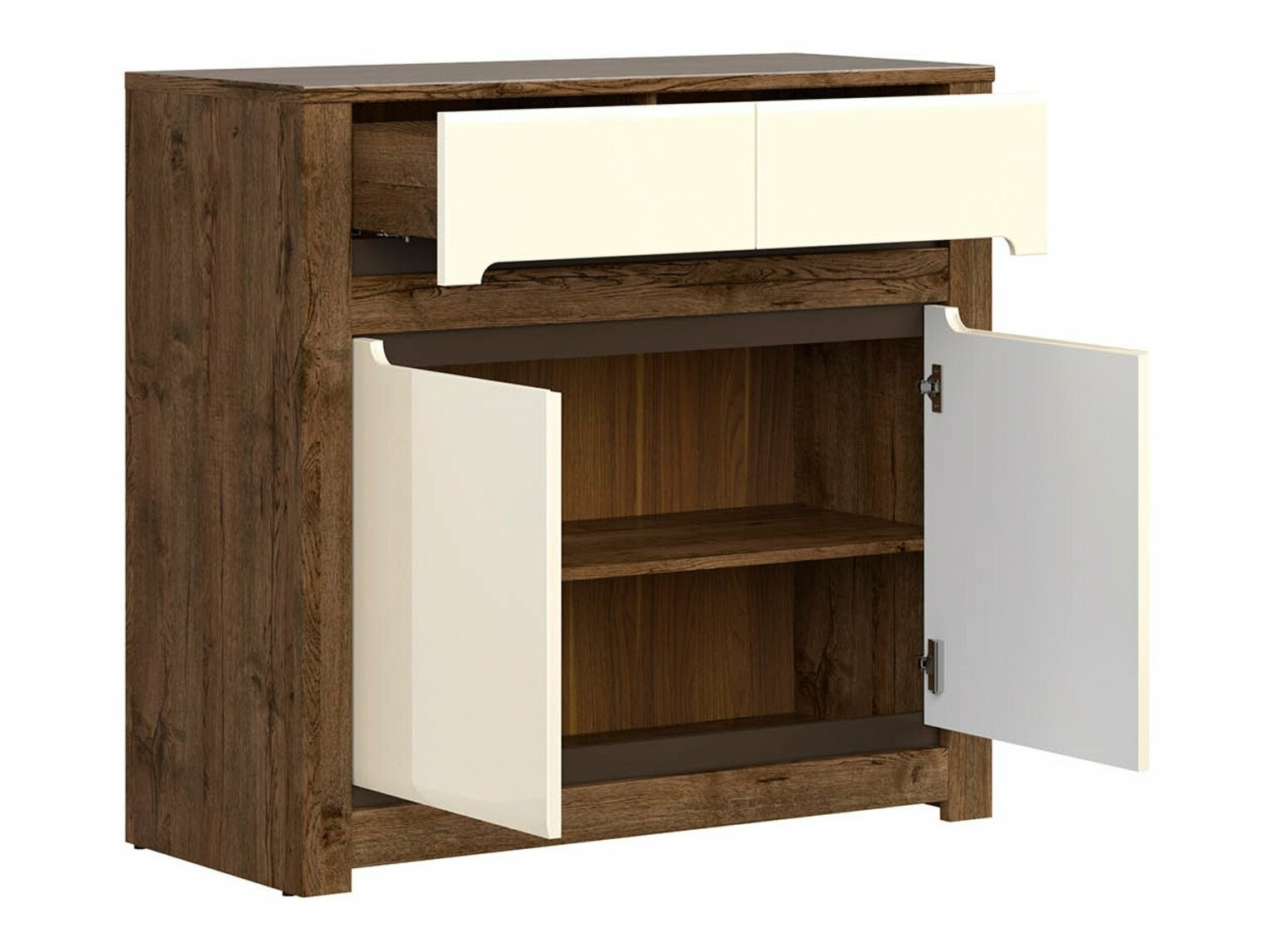 Komoda Ophevaru 100 (Sjajna krema + April hrast)