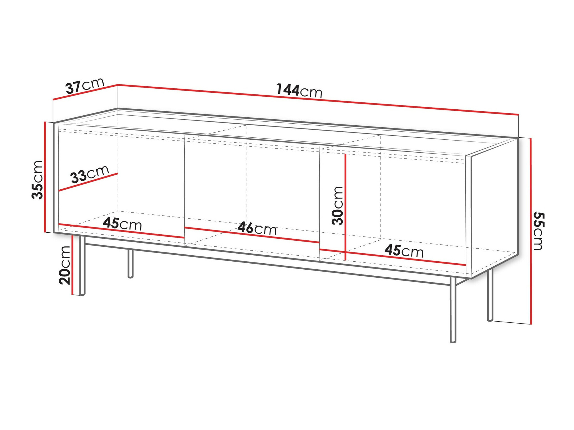 TV komoda Dormela 103