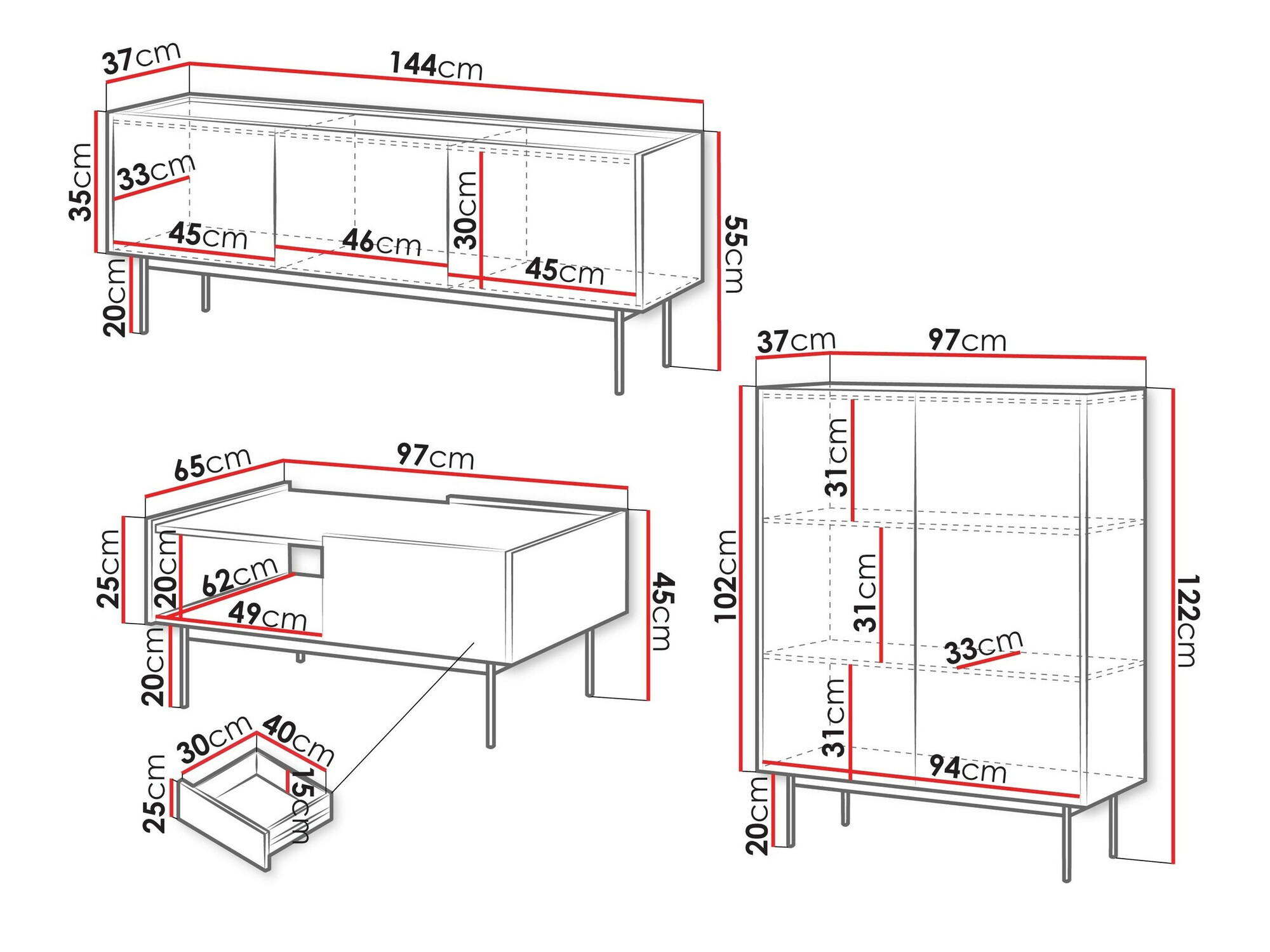 Set za dnevnu sobu Dormela 104