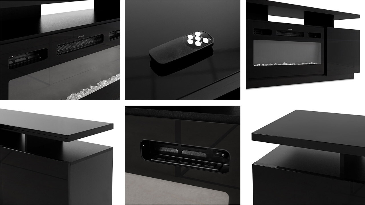 TV sto Charlotte 151 (Graphite + Sjajni grafit)