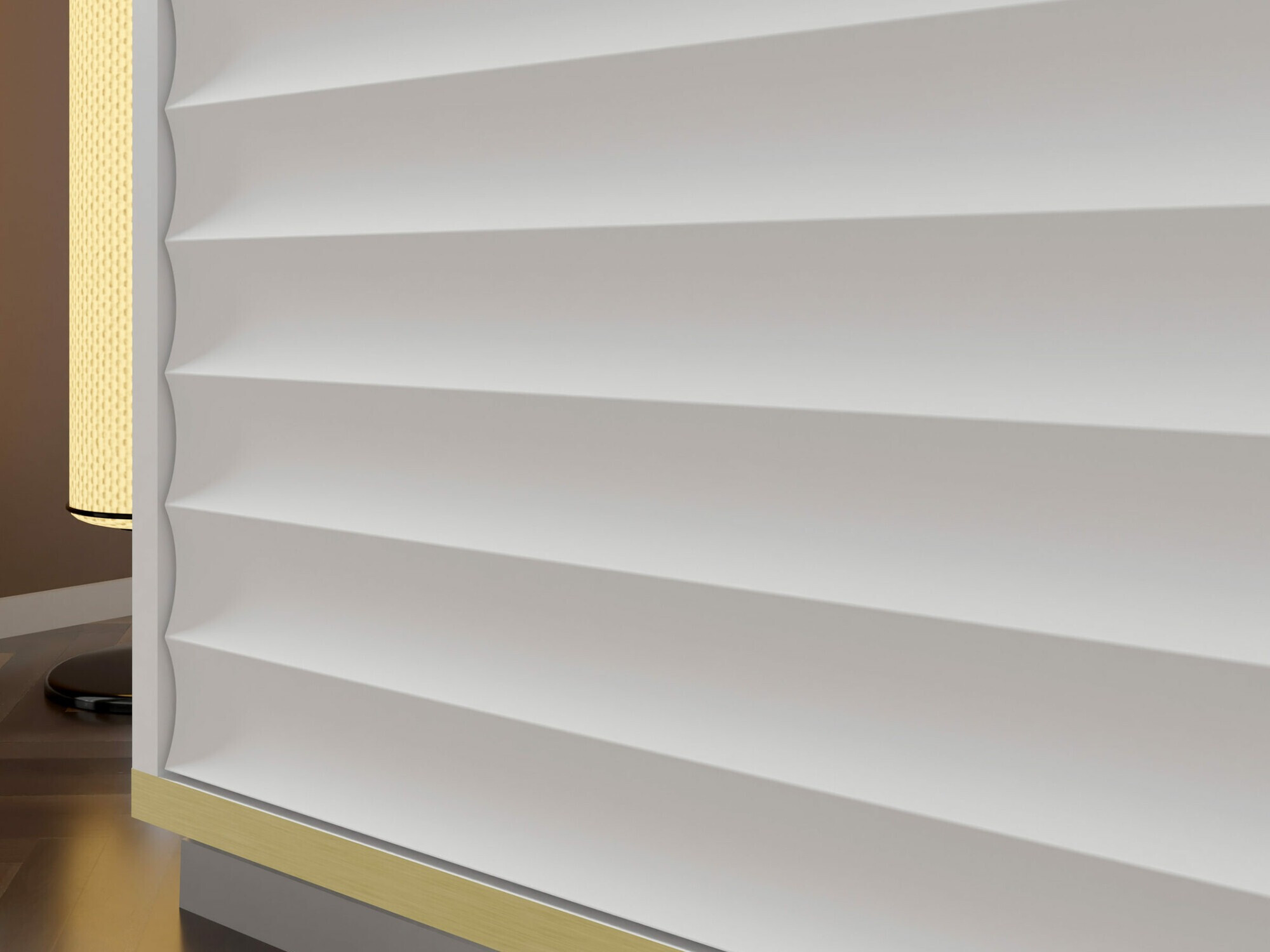 TV komoda Buffalo 101 (Belo + Zlatna)