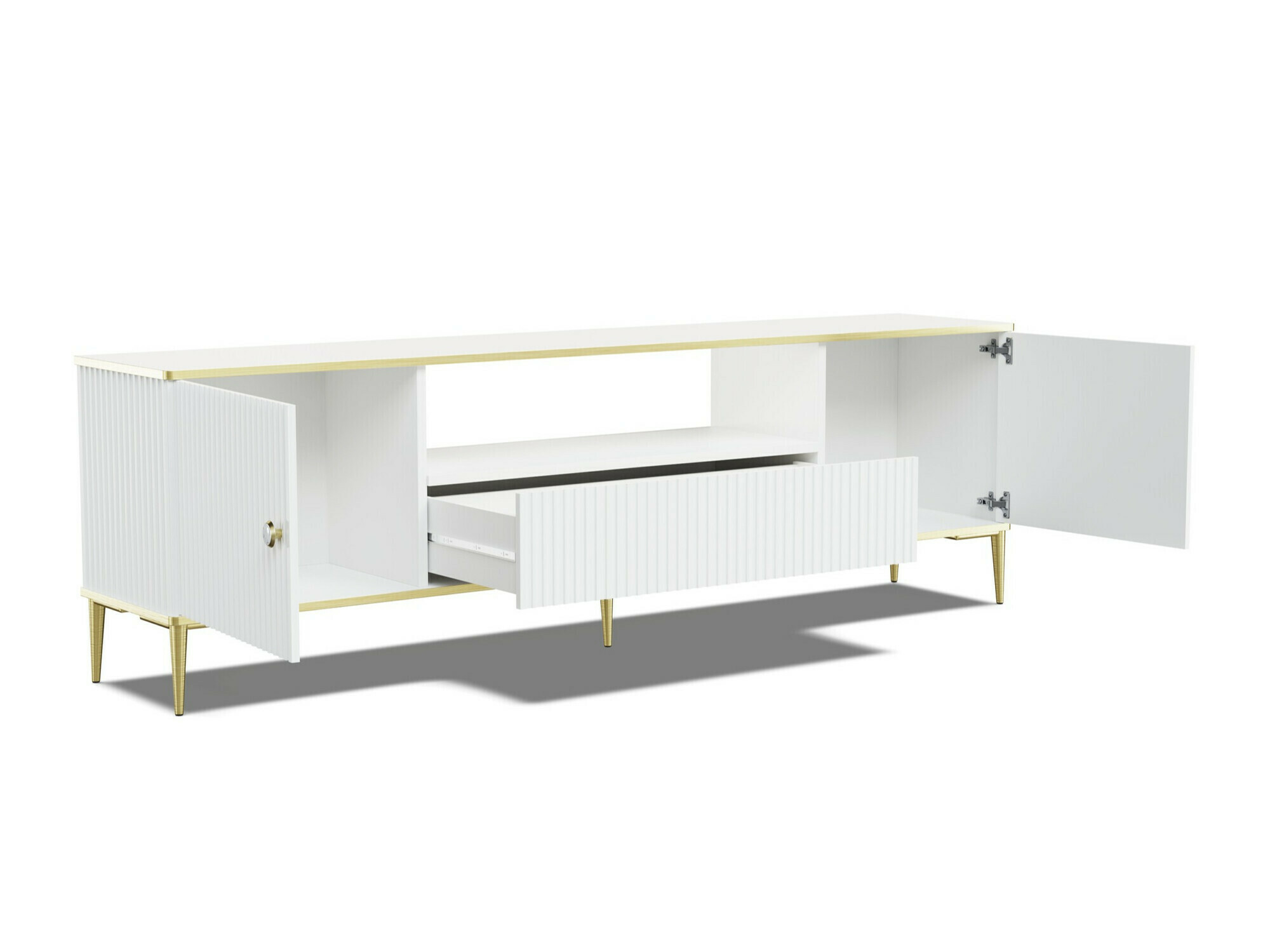 Set za dnevnu sobu Romciro 103 (Belo + Zlatan)