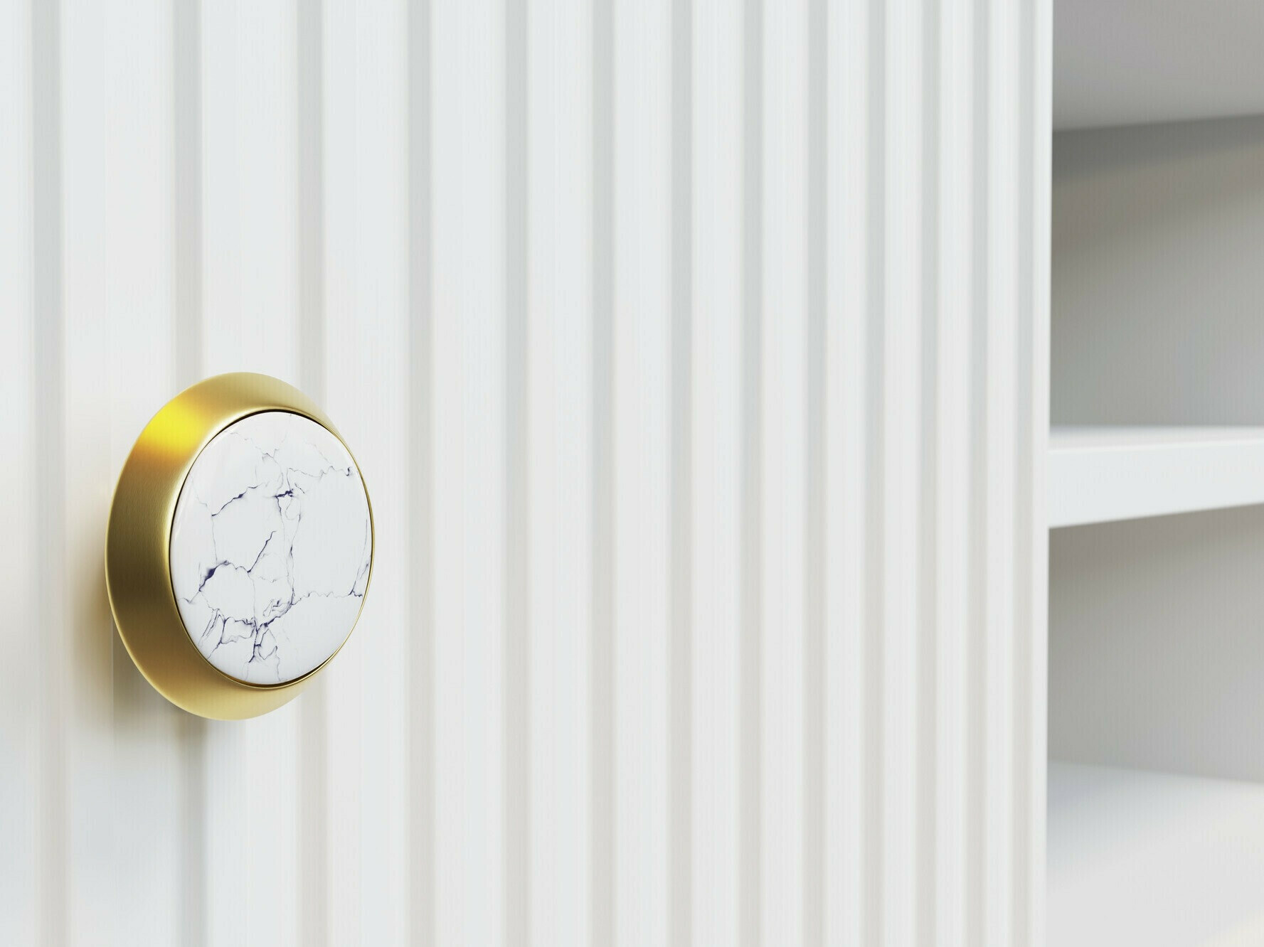 Set za dnevnu sobu Romciro 103 (Belo + Zlatan)