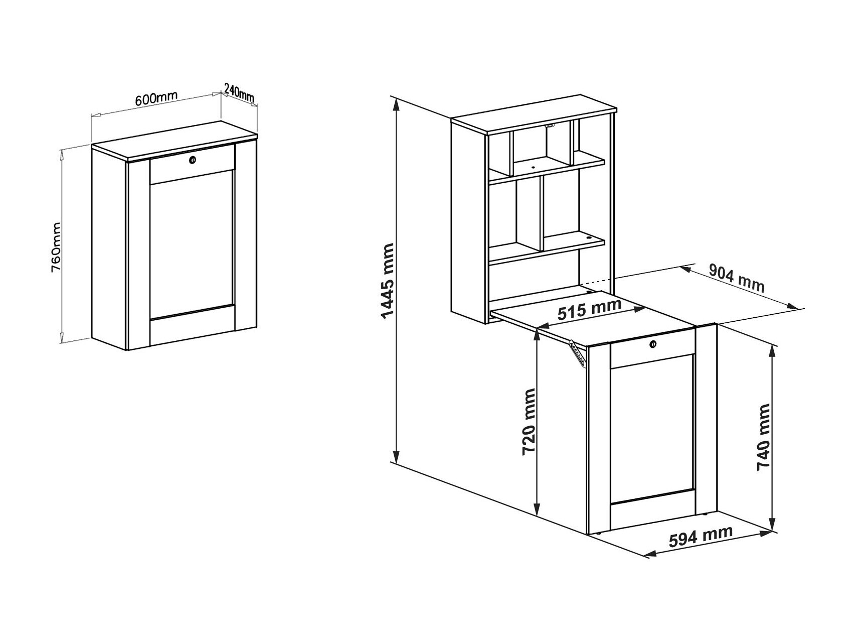 Kancelarijski sto Buffalo 104 (Belo)