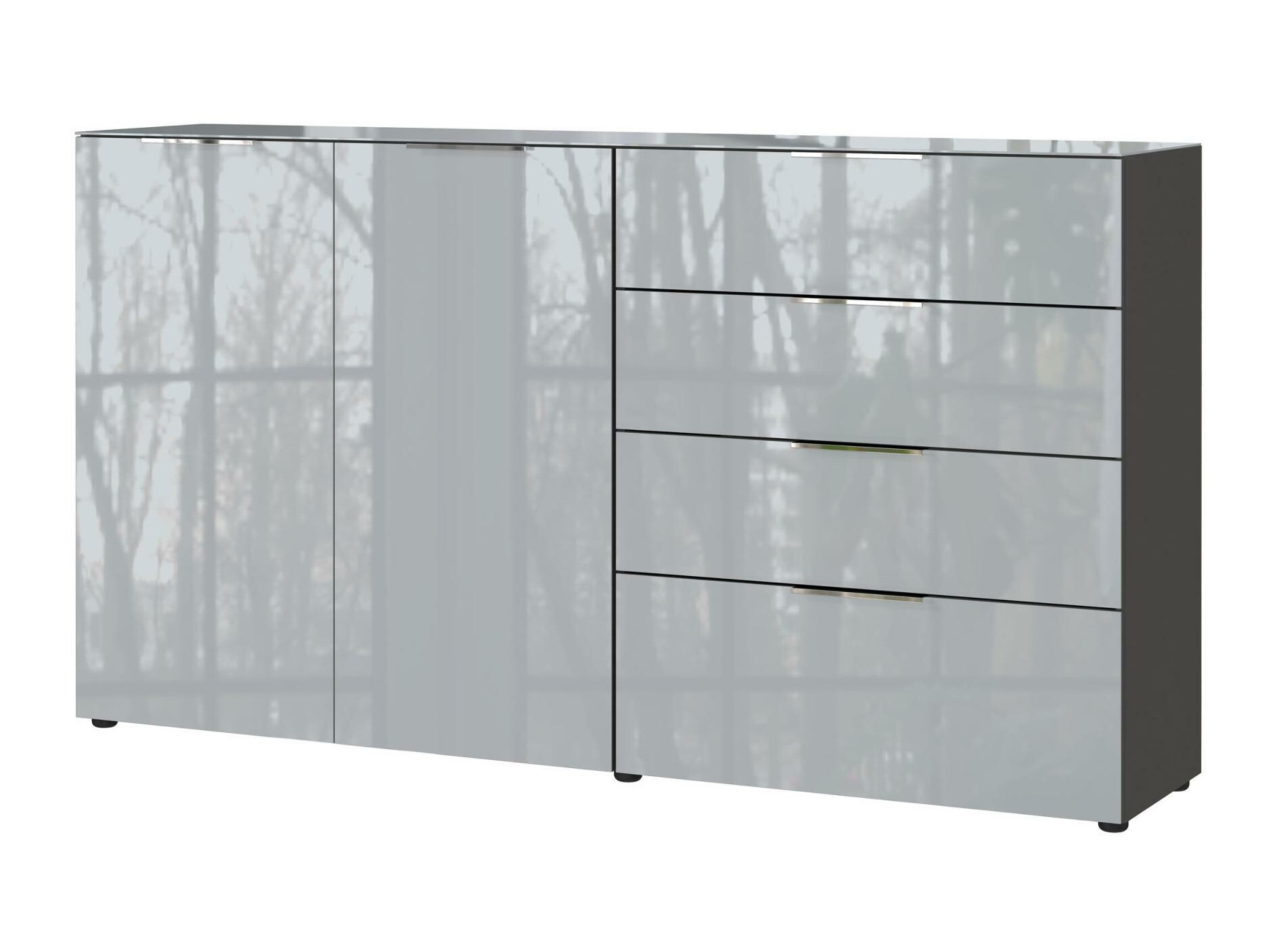 Komoda Sacramento 302 (Graphite + Sjaj siva)