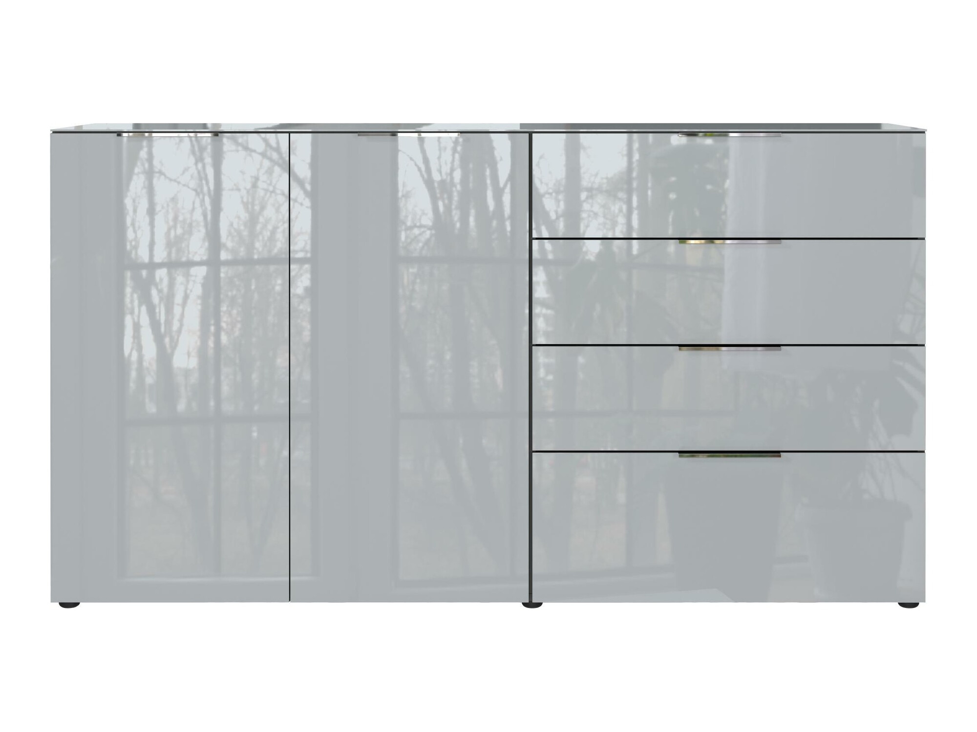 Komoda Sacramento 302 (Graphite + Sjaj siva)