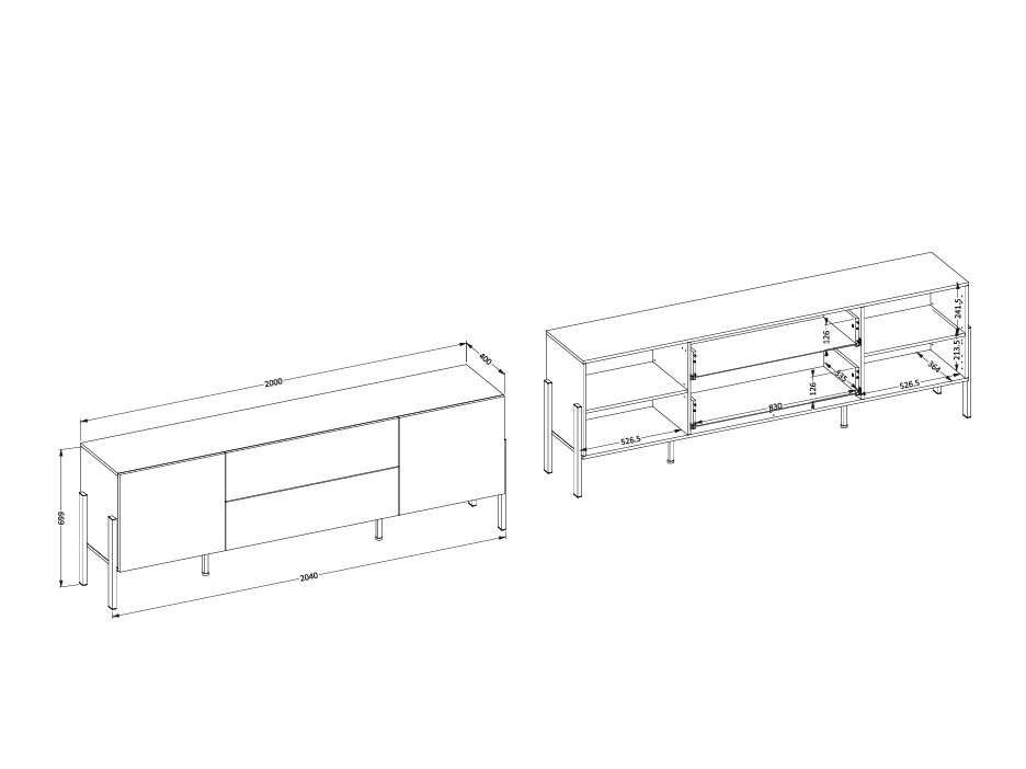 TV komoda Etsore 102 (Kašmir)