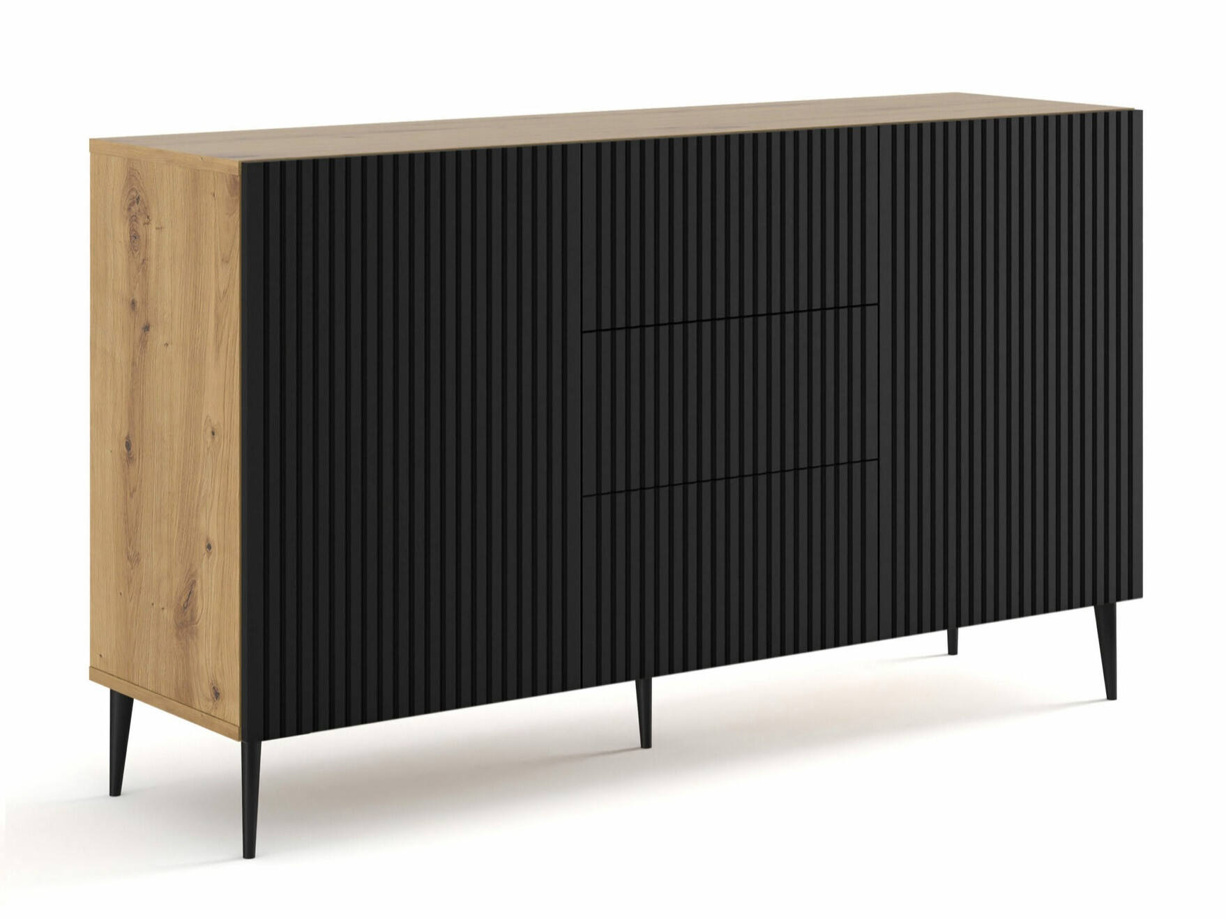 Komoda Mirmaro 100 (Crno + Zanatski hrast)