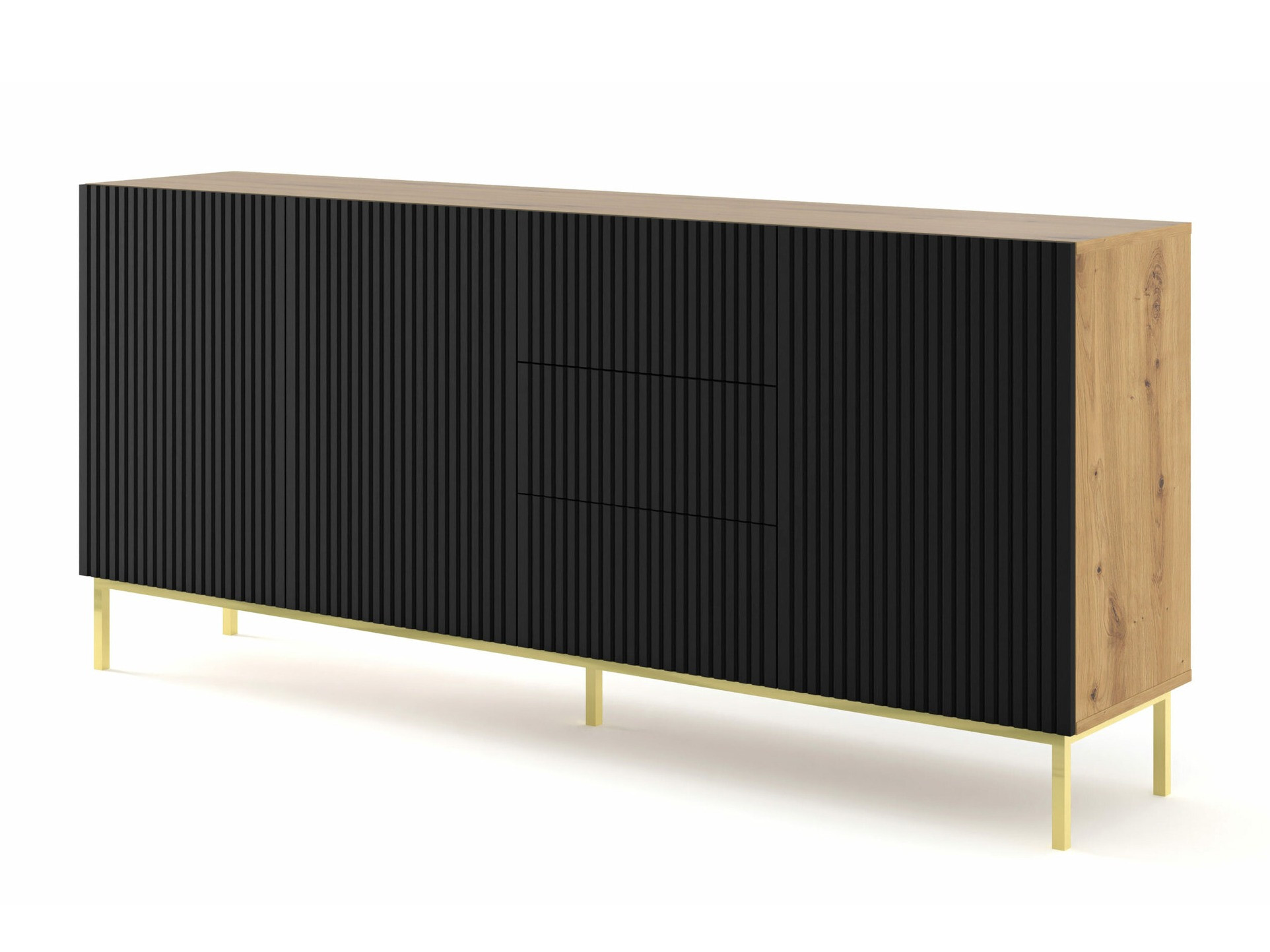 Komoda Mirmaro 101 (Crno + Artisan hrast)