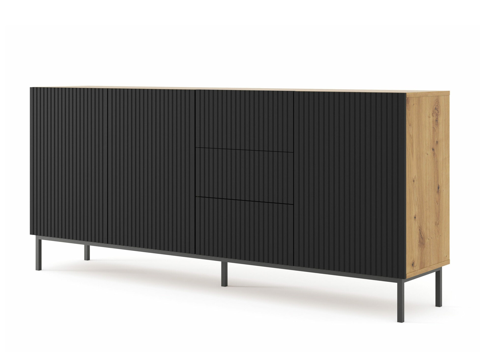 Komoda Mirmaro 101 (Crno + Artisan hrast)