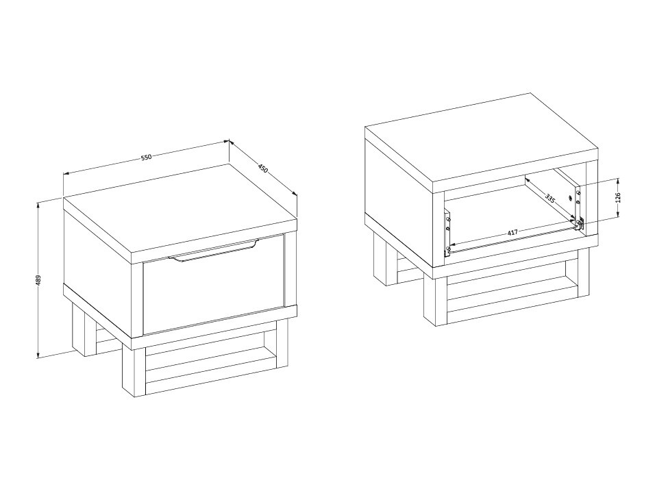 Noćni ormarić Avicavu 116