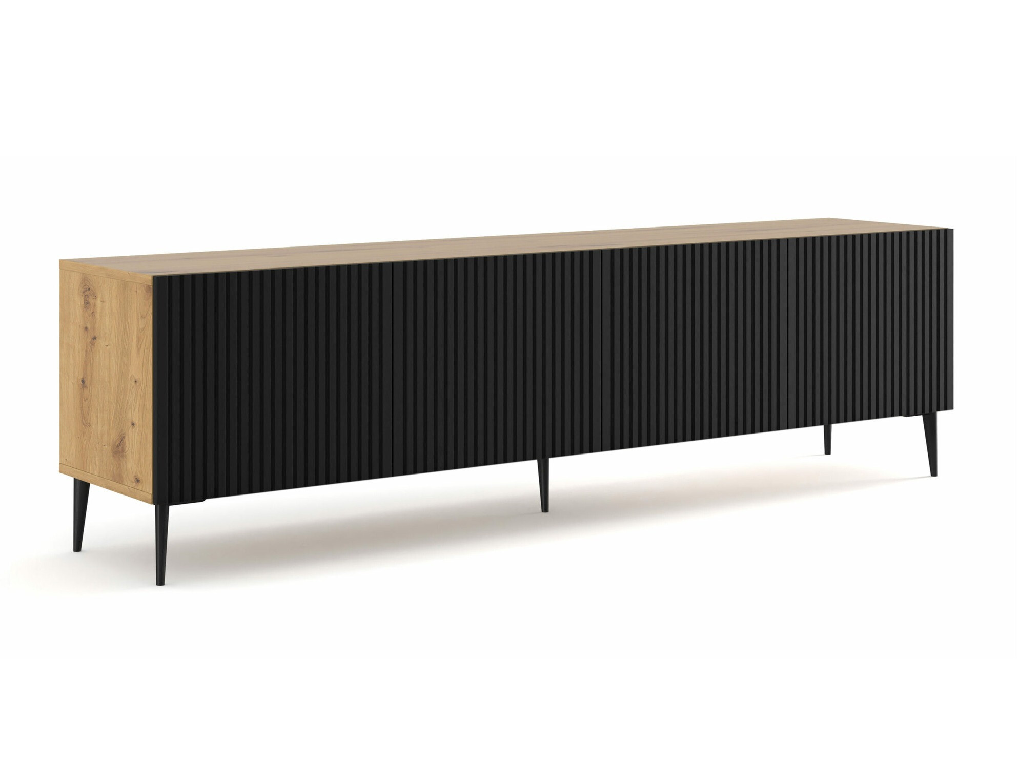 TV komoda Mirmaro 103 (Crno + Artisan hrast)