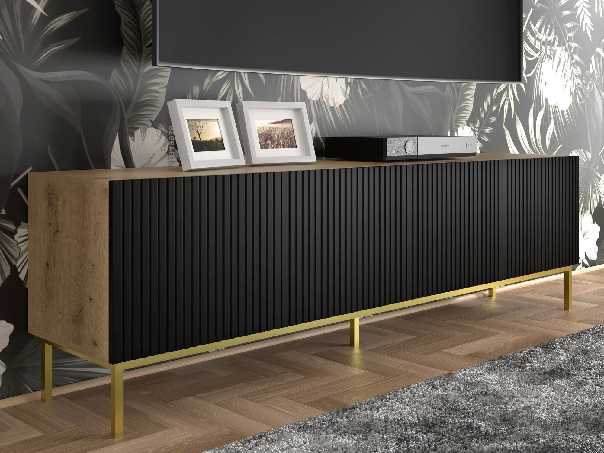 TV sto Mirmaro 103 (Crno + Zanatski hrast)