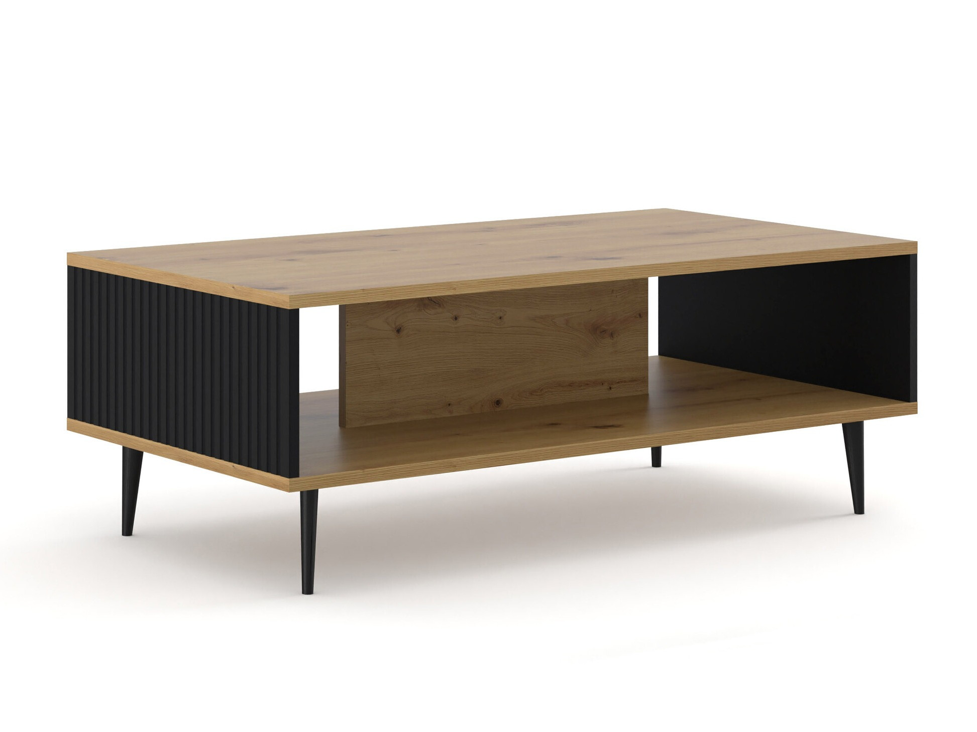 Stočić za kafu Mirmaro 104 (Crno + Zanatski hrast)