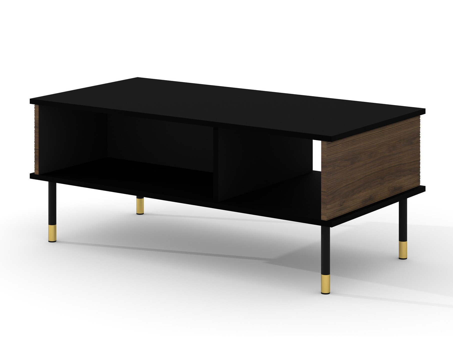 Stočić za kafu Romtole 102 (Crno + Tamni hrast)