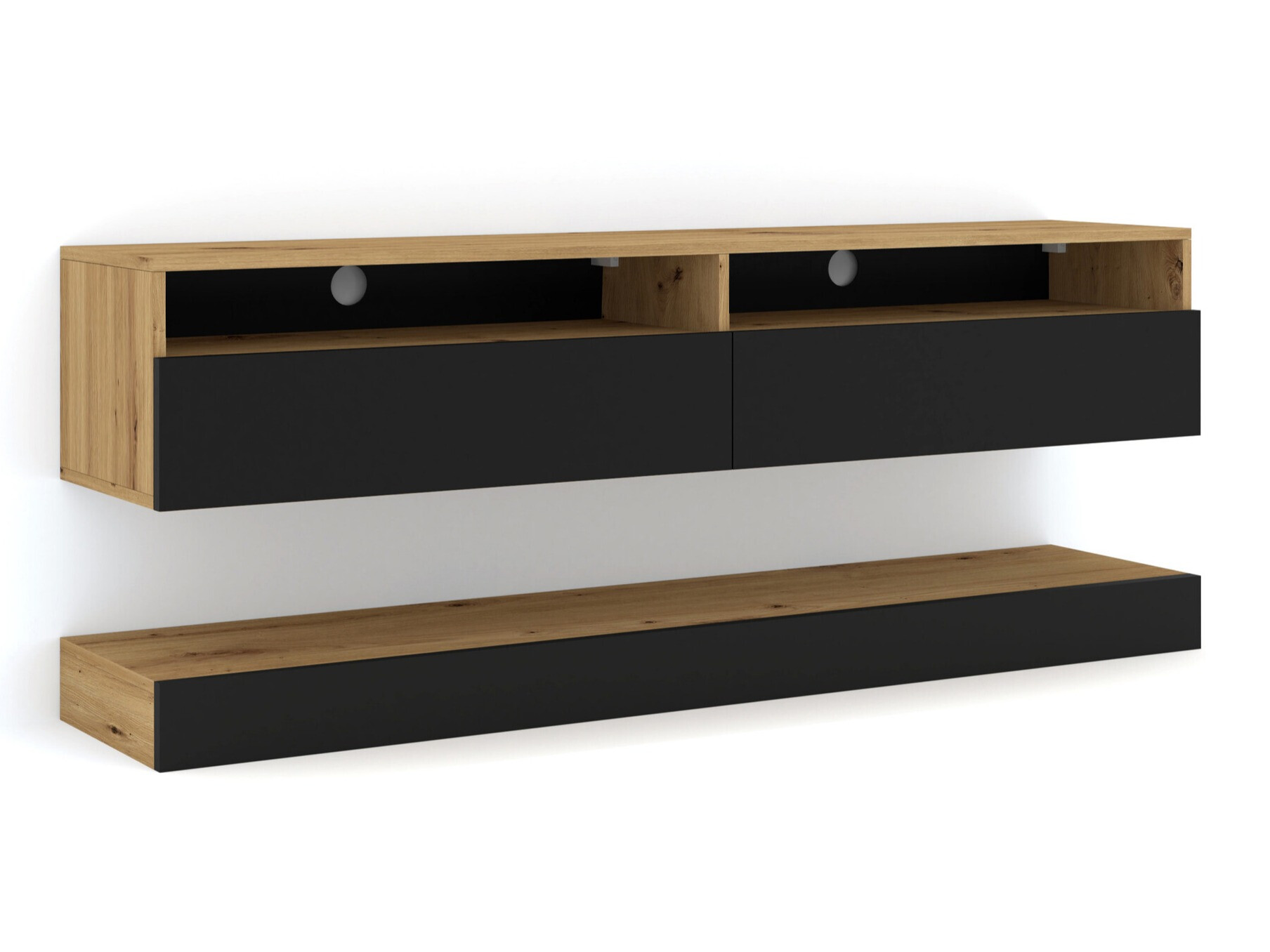 TV sto Buffalo 108 (Crno + Zanatski hrast)