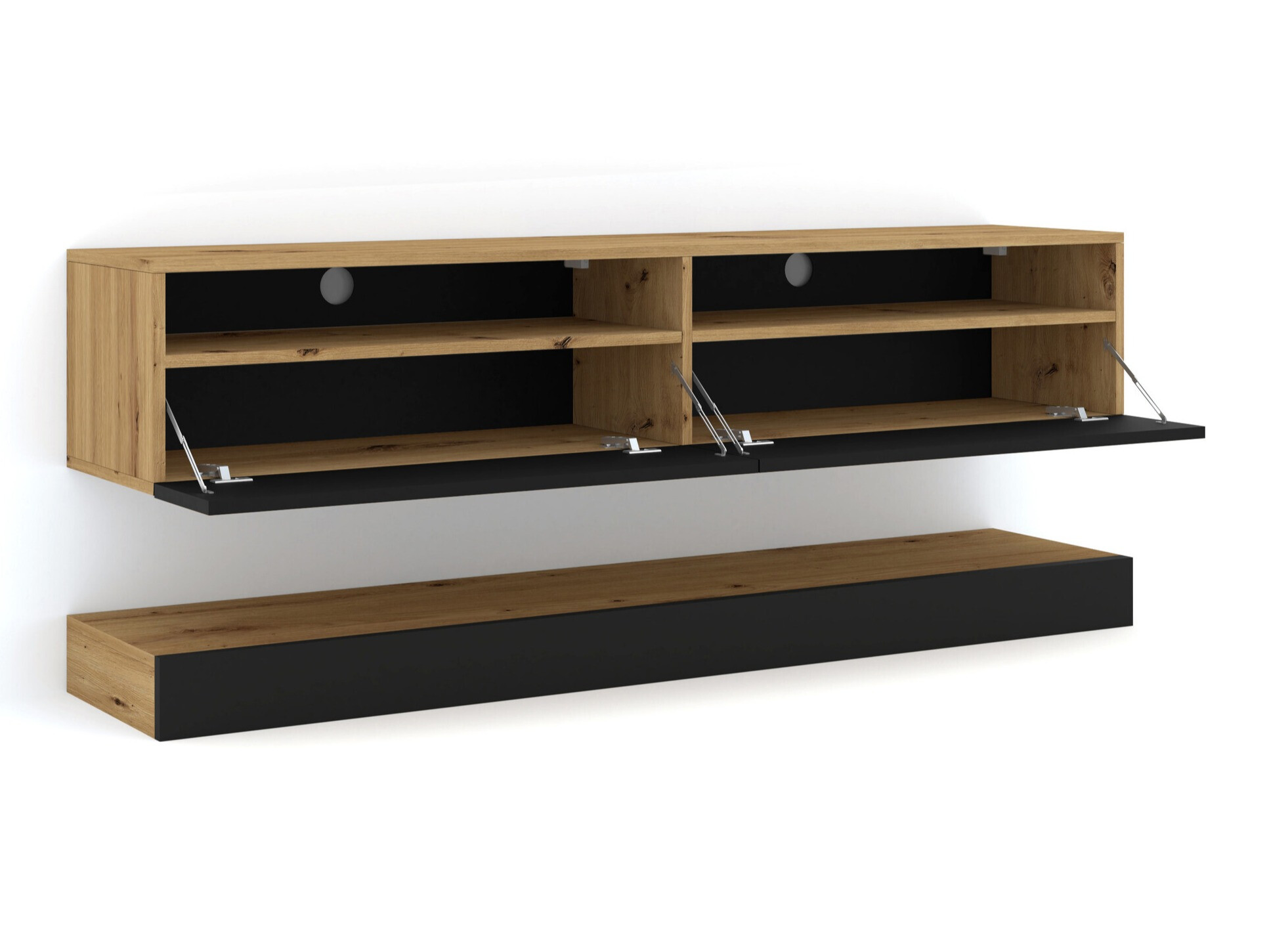 TV sto Buffalo 108 (Crno + Zanatski hrast)