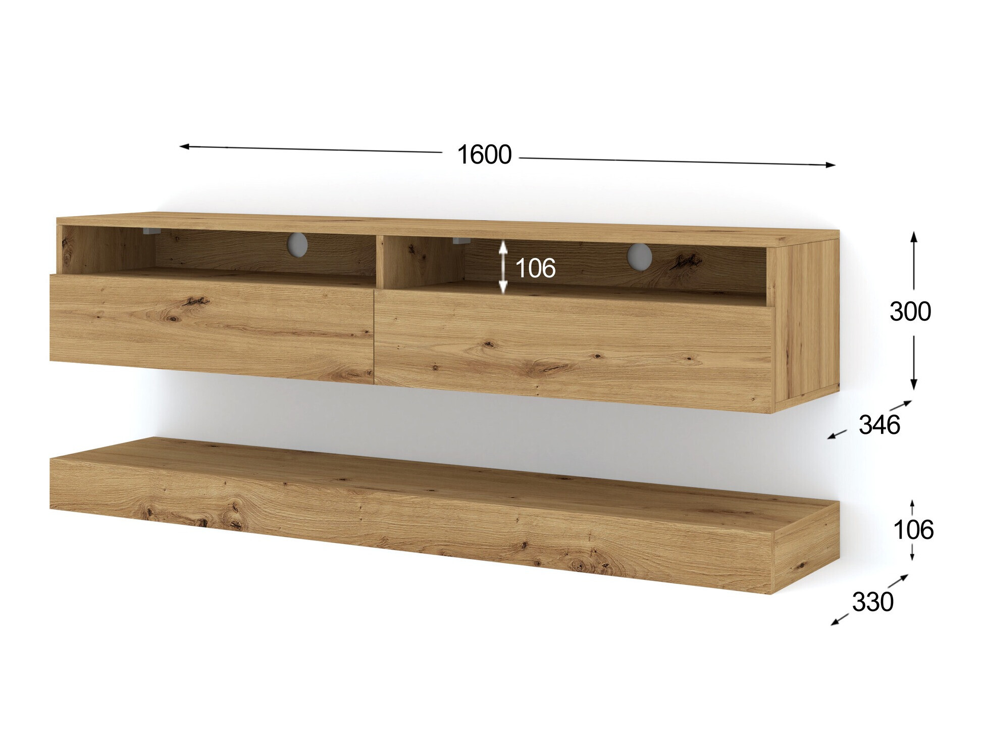 TV sto Buffalo 108 (Zanatski hrast)
