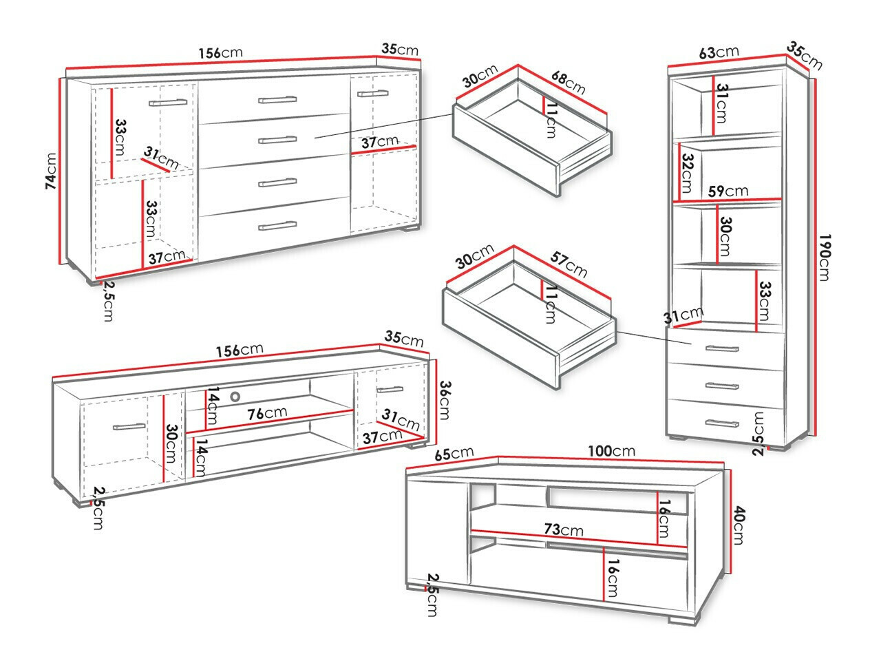 Set za dnevnu sobu Comfivo Etrtale 106