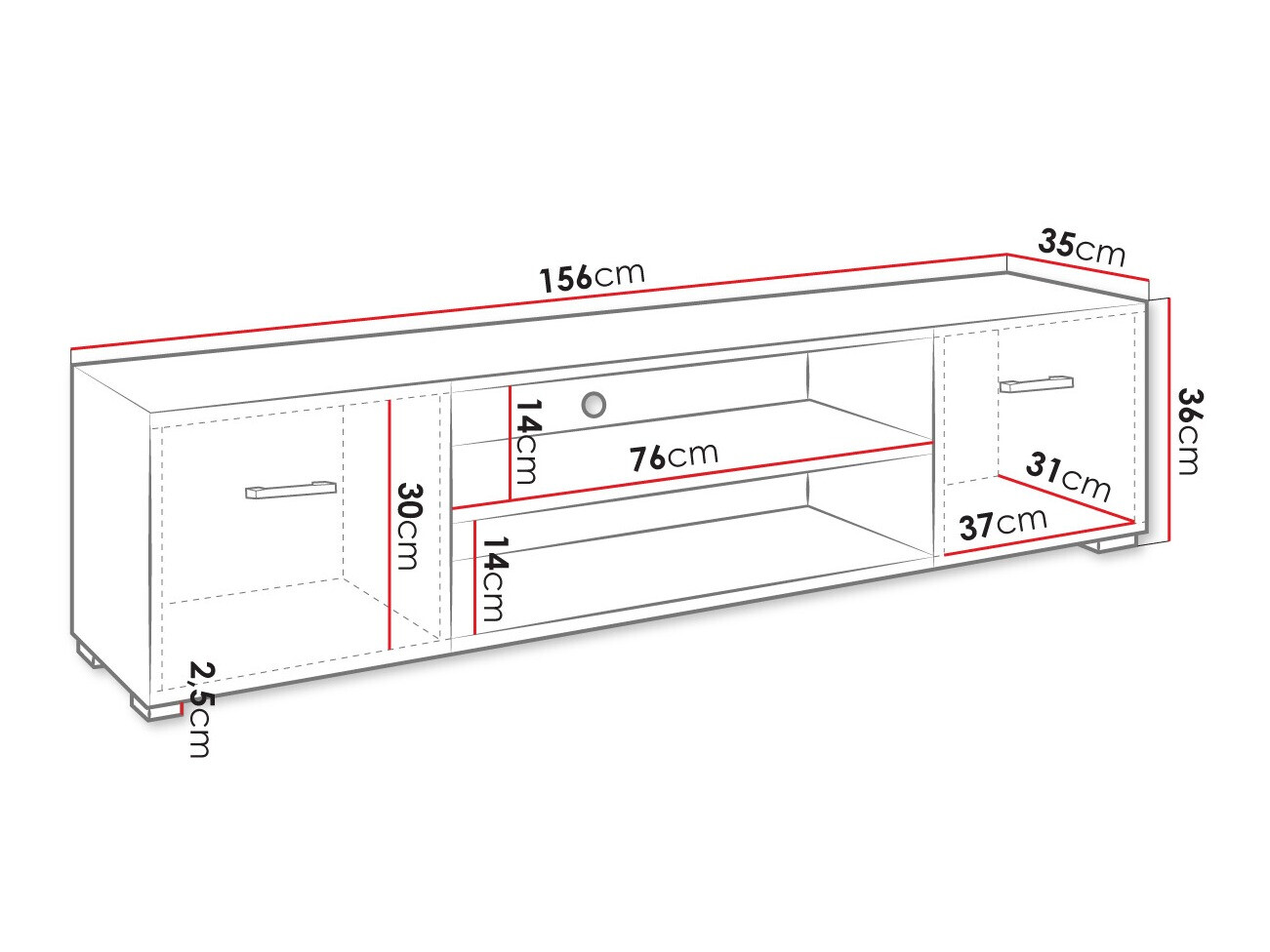 TV komoda Comfivo Casus