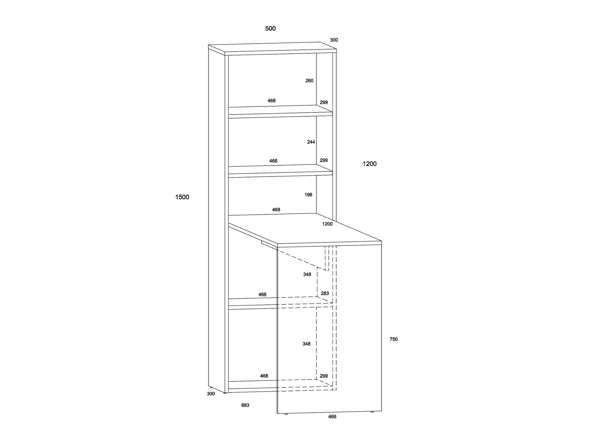 Kancelarijski sto Buffalo 111 (Belo)