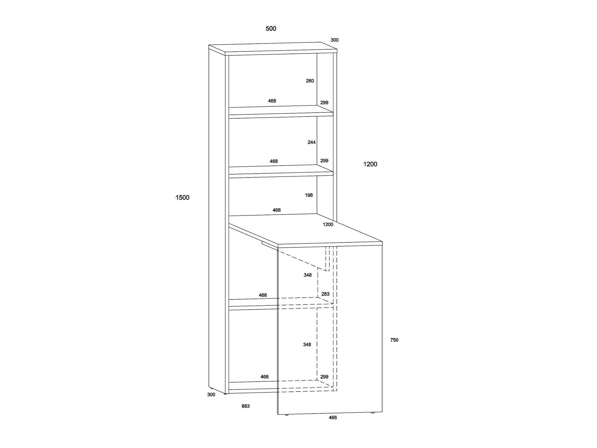 Kancelarijski sto Buffalo 111 (Crno)