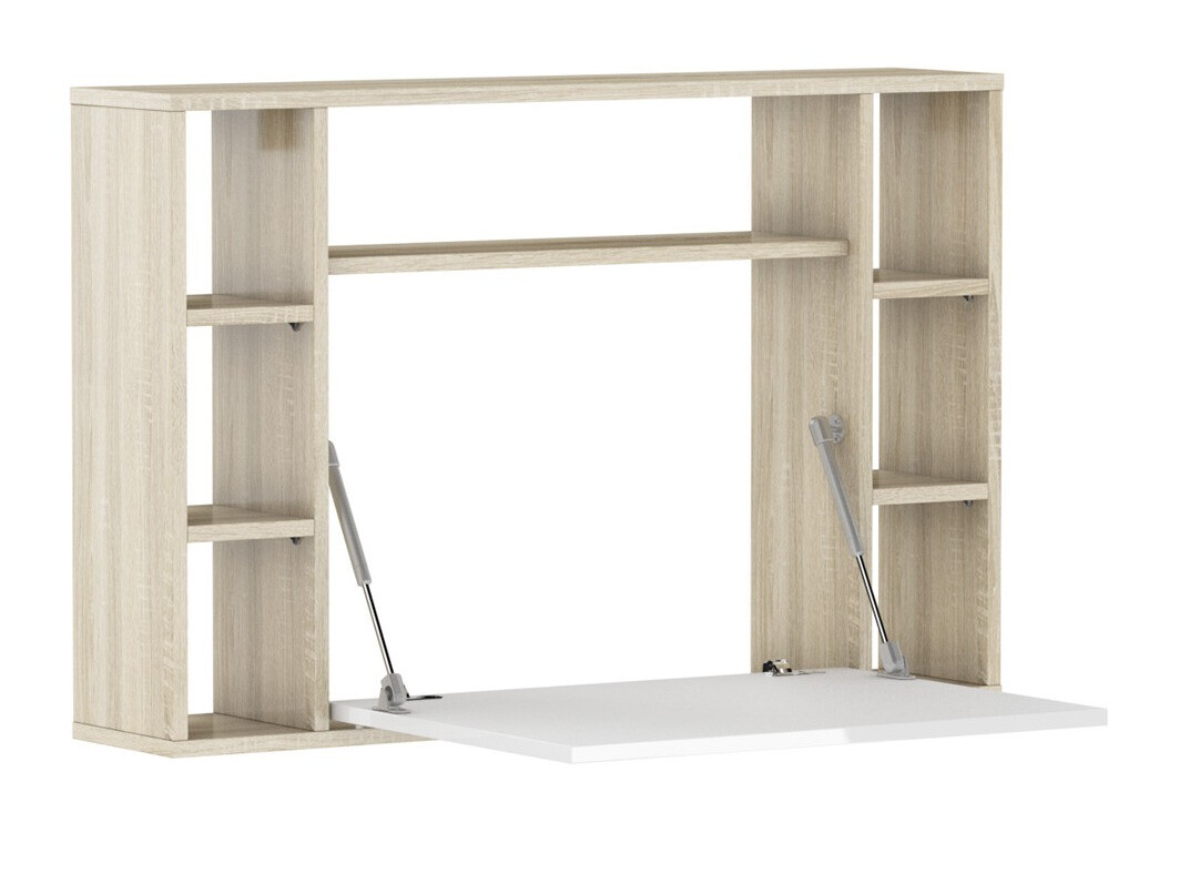 Kancelarijski sto Buffalo 129 (Sonoma hrast + Sjajno belo)