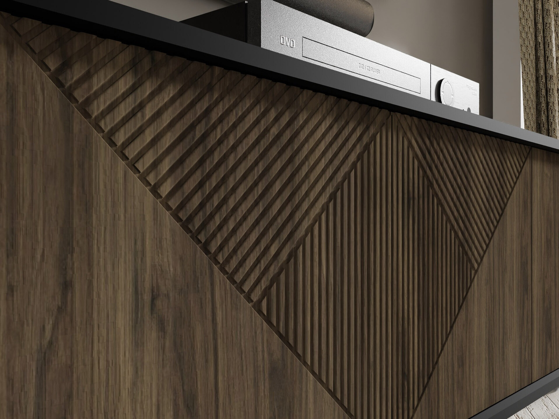 Ormarić Teopha 101 (Crno + Orah)