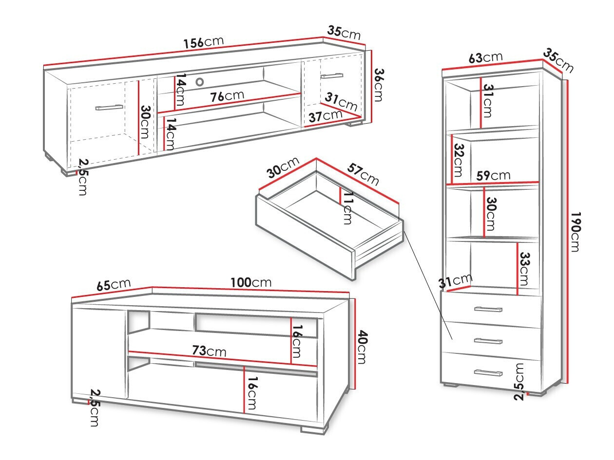 Set za dnevnu sobu Comfivo Etrtale 107