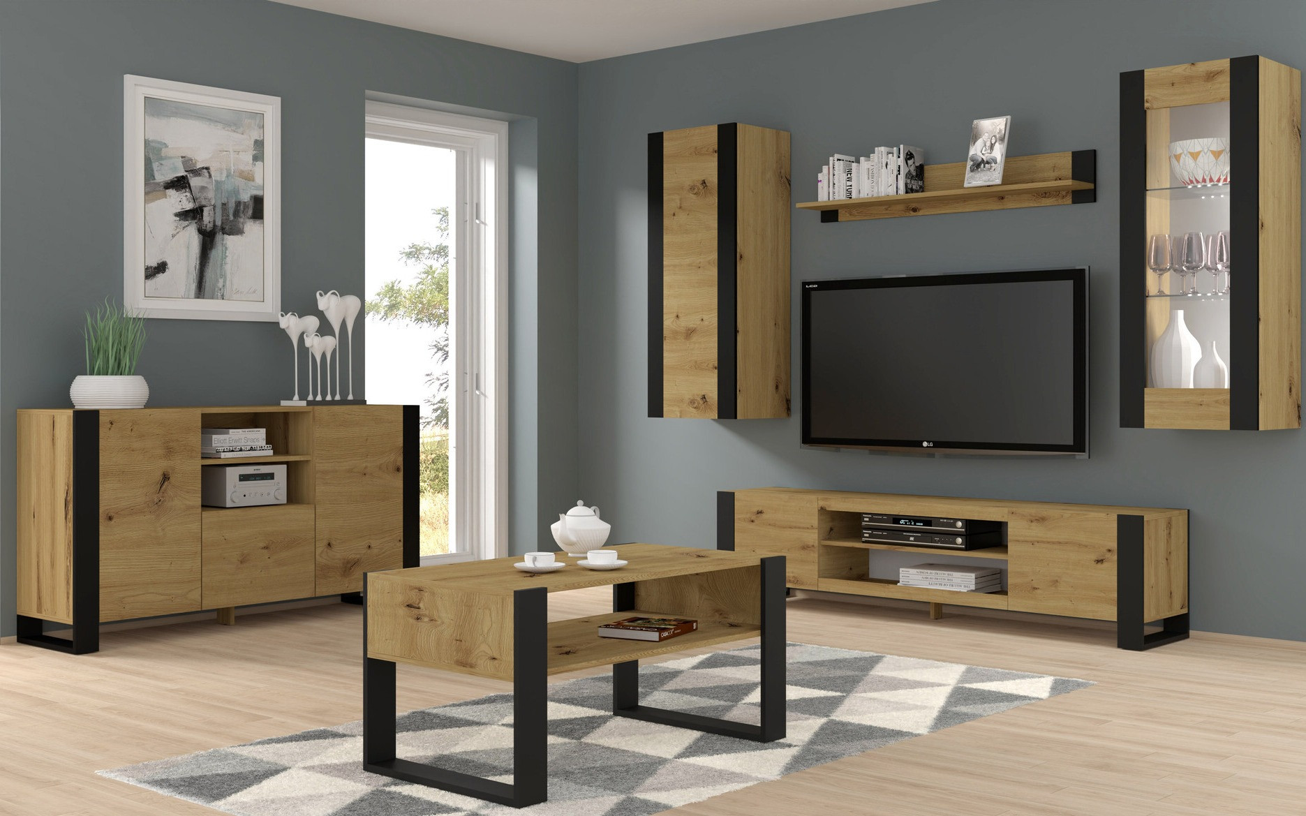 Stočić za kafu Tivtora 102 (Zanatski hrast)