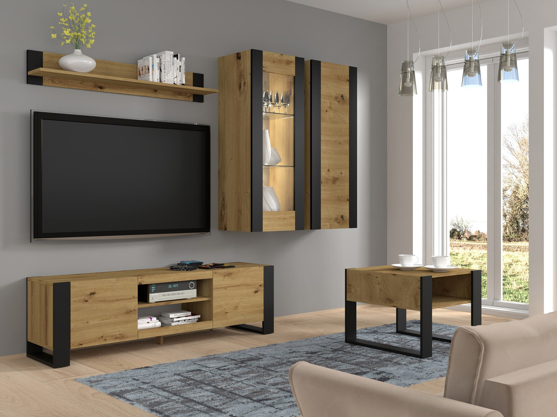 Stočić za kafu Tivtora 103 (Zanatski hrast)