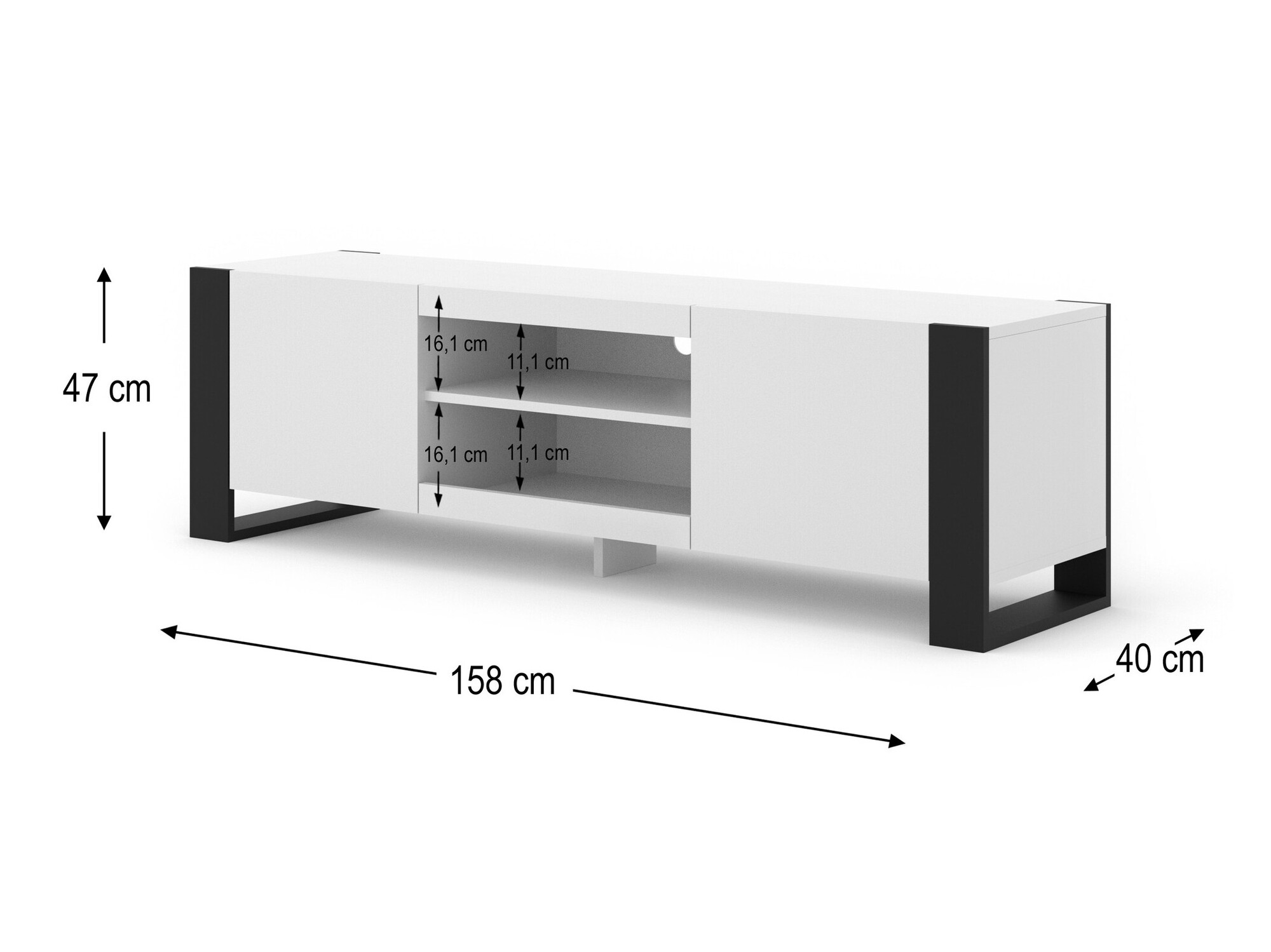 TV komoda Tivtora 100 (Mat belo)