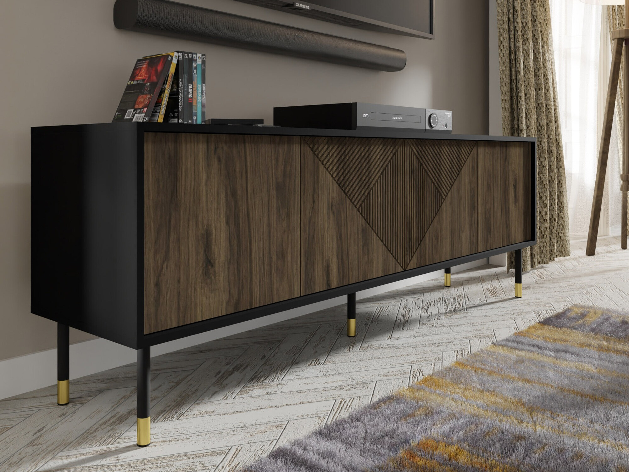 TV sto Teopha 100 (Crno + Orah)