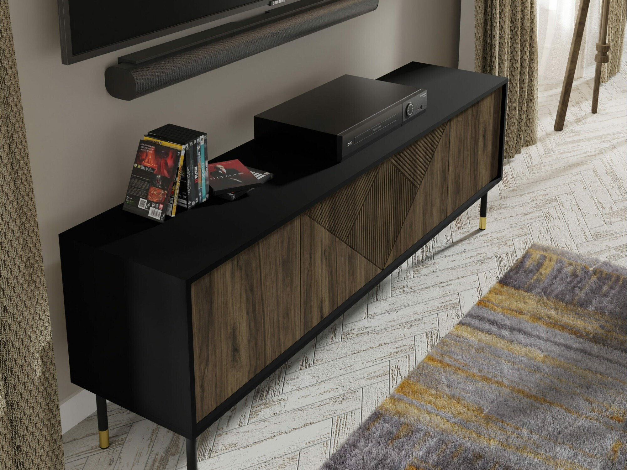 TV sto Teopha 100 (Crno + Orah)