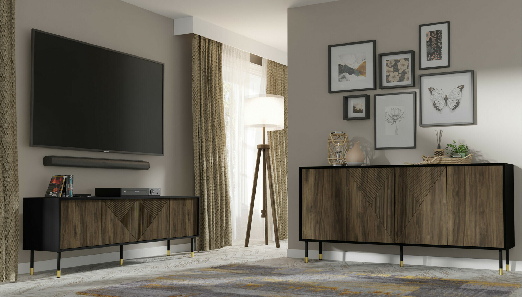 TV sto Teopha 100 (Crno + Orah)