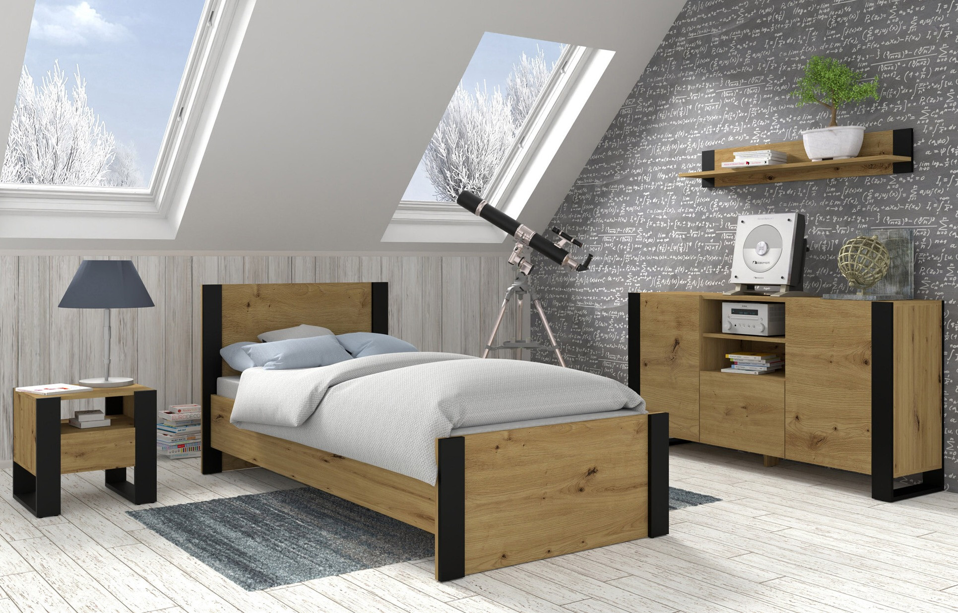 Noćni ormarić Tivtora 105 (Artisan hrast)