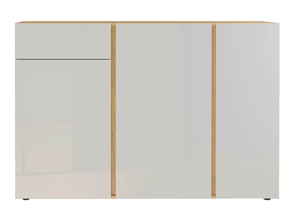 Komoda Sacramento 291 (Sjajni Svetloosiva + Navarra hrast)