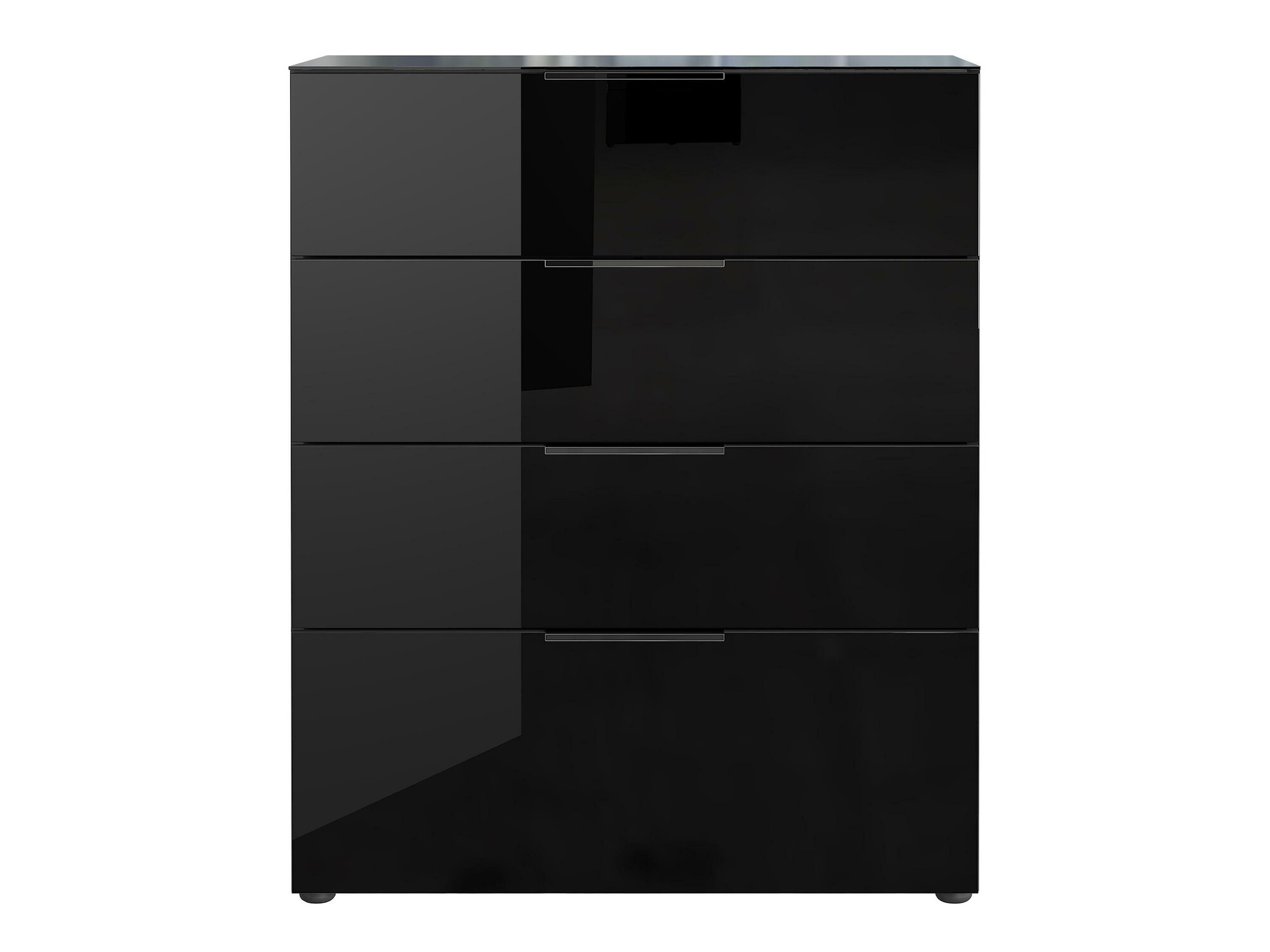 Komoda Sacramento 299 (Crno + Sjajno crna)