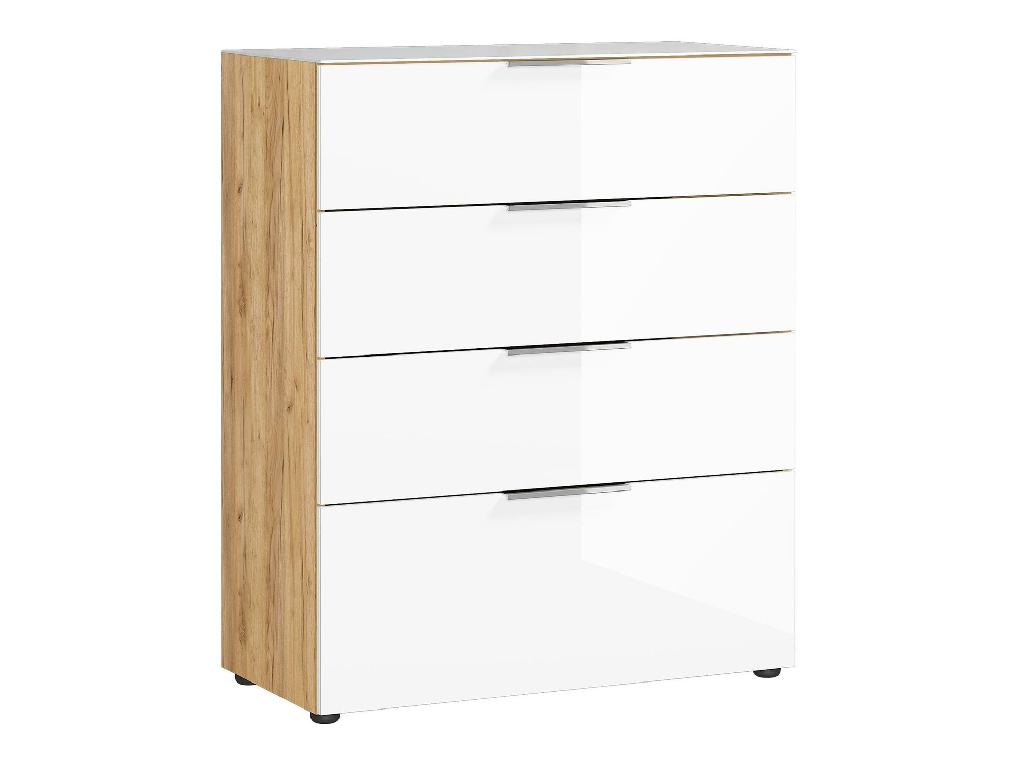 Komoda Sacramento 299 (Sjajno belo + Navarra hrast)