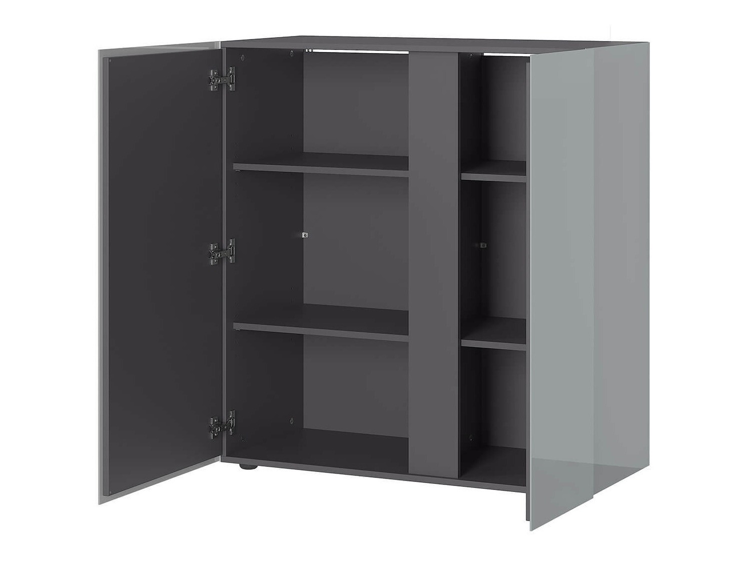 Ormarić Sacramento 289 (Sjaj siva + Graphite)