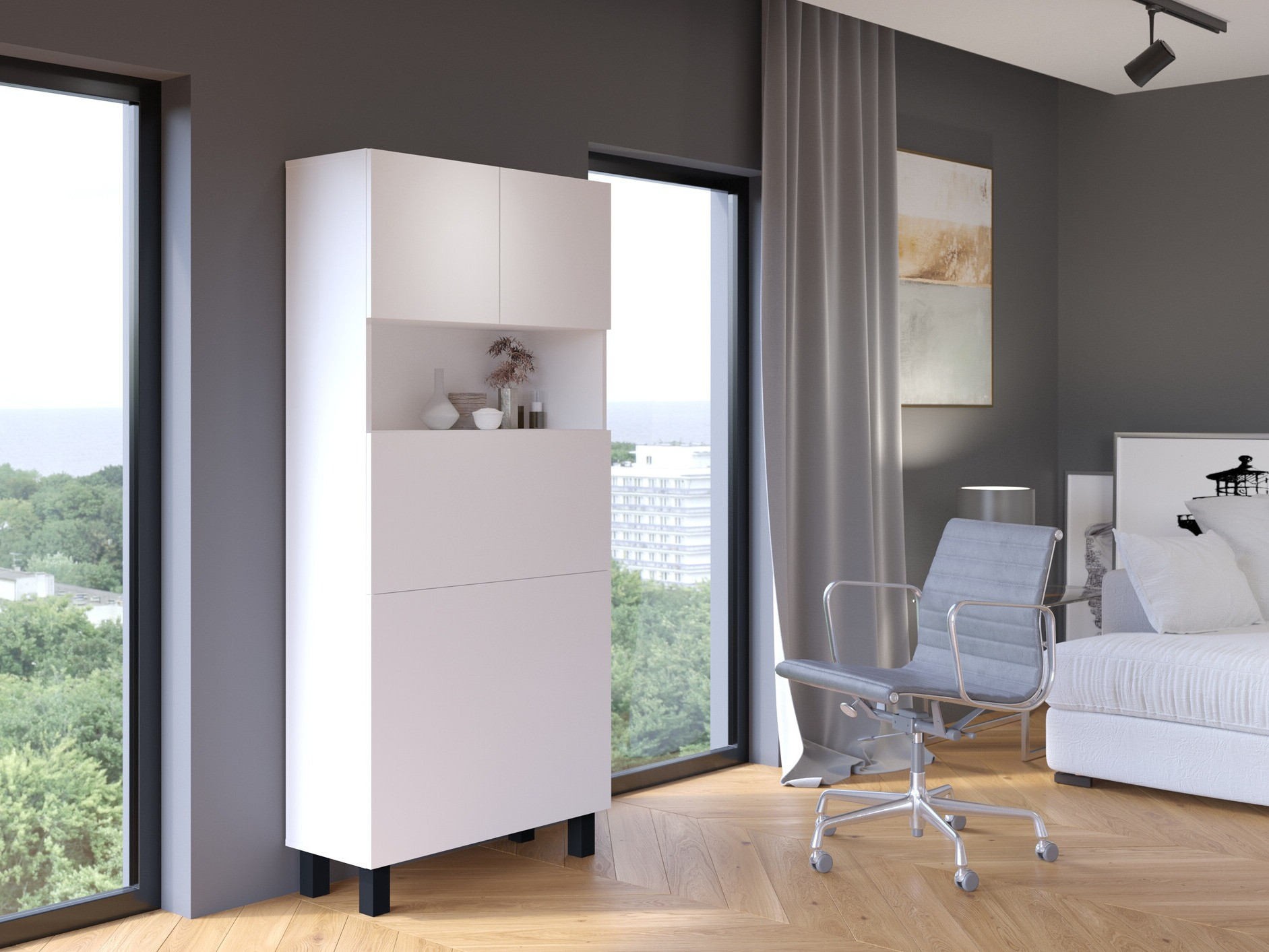 Polica Buffalo 145 (Mat belo)