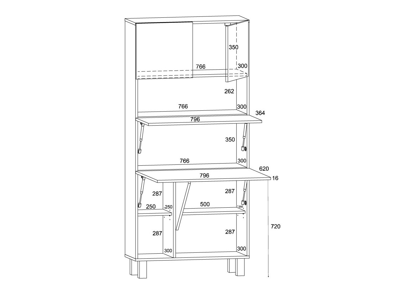 Polica Buffalo 145 (Mat belo)