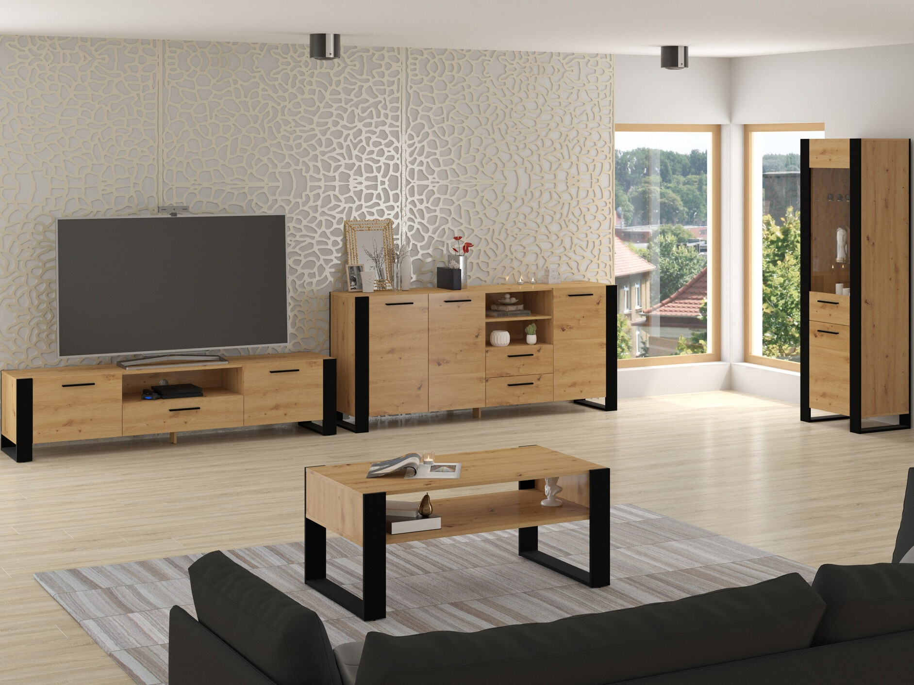 Stočić za kafu Cordoro 107 (Artisan hrast)