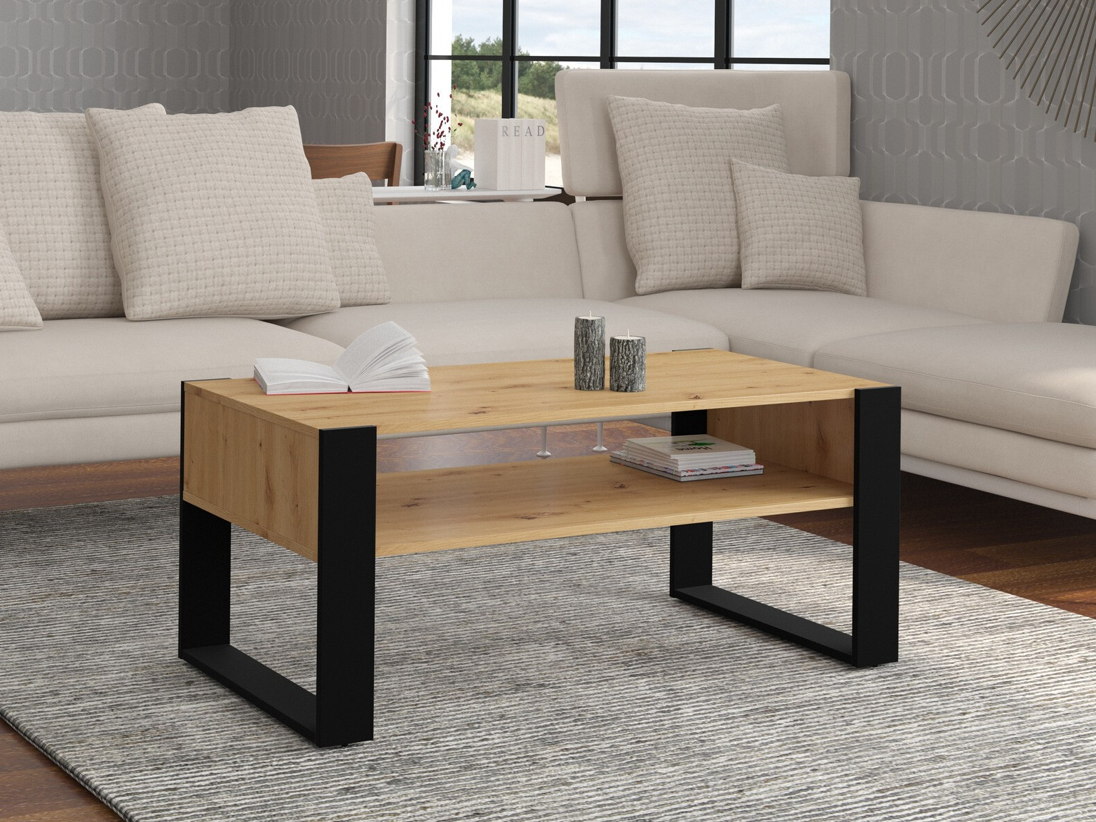 Stočić za kafu Cordoro 107 (Zanatski hrast)