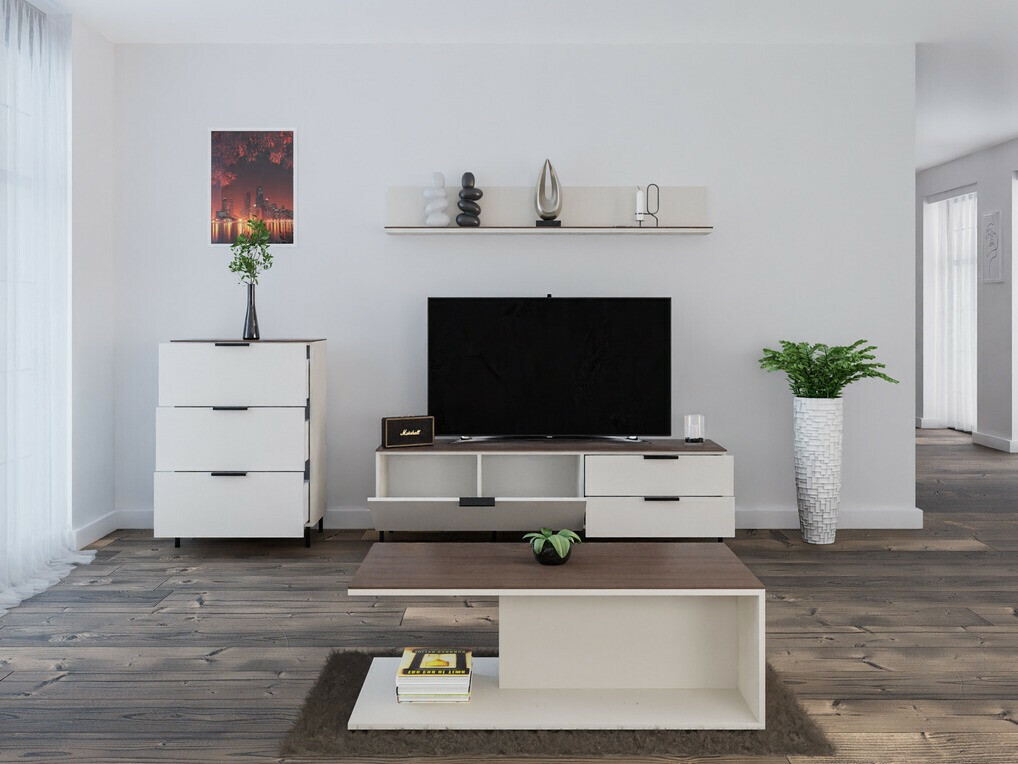 Stočić za kafu Revteno 109 (Svetloosiva+ Orah)