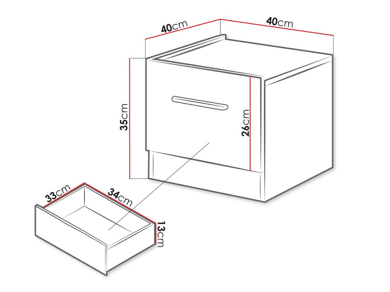 Noćni ormarić Livsori 111