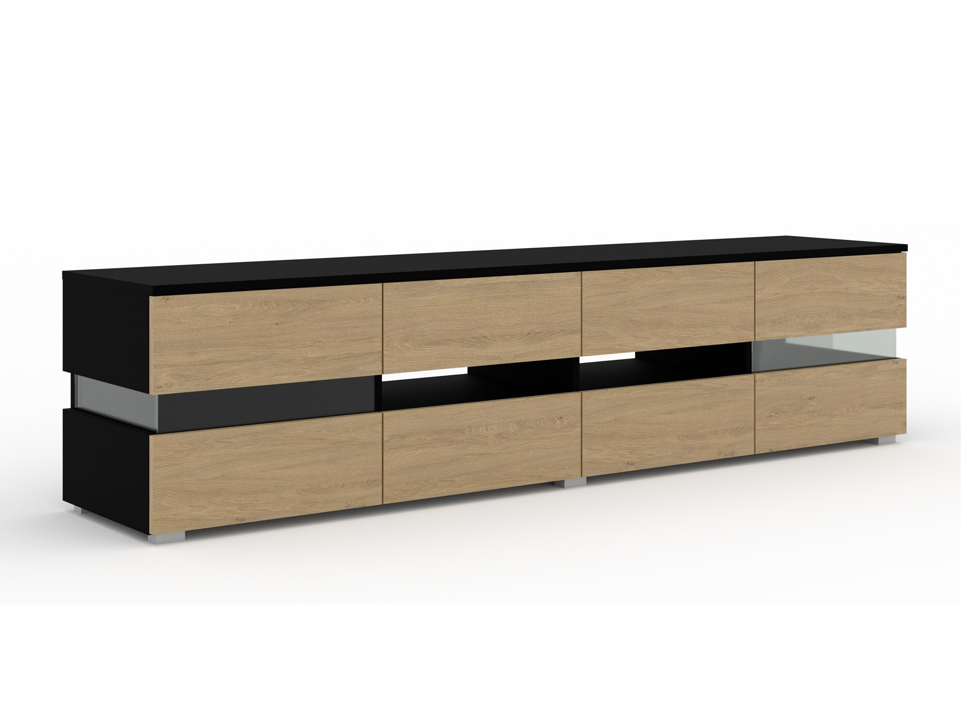 TV sto Buffalo 146 (Crno + Hrast)