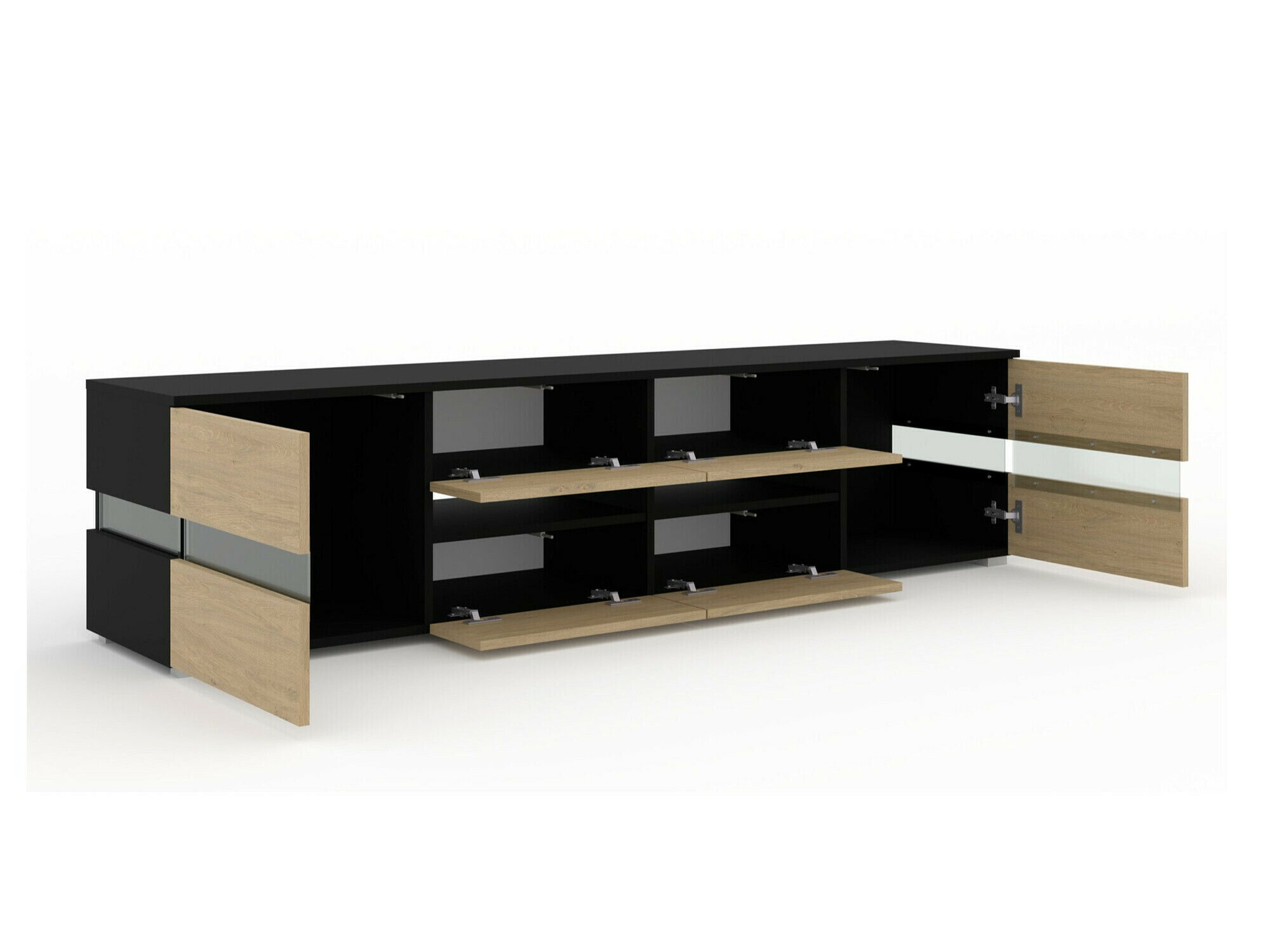 TV sto Buffalo 146 (Crno + Hrast)