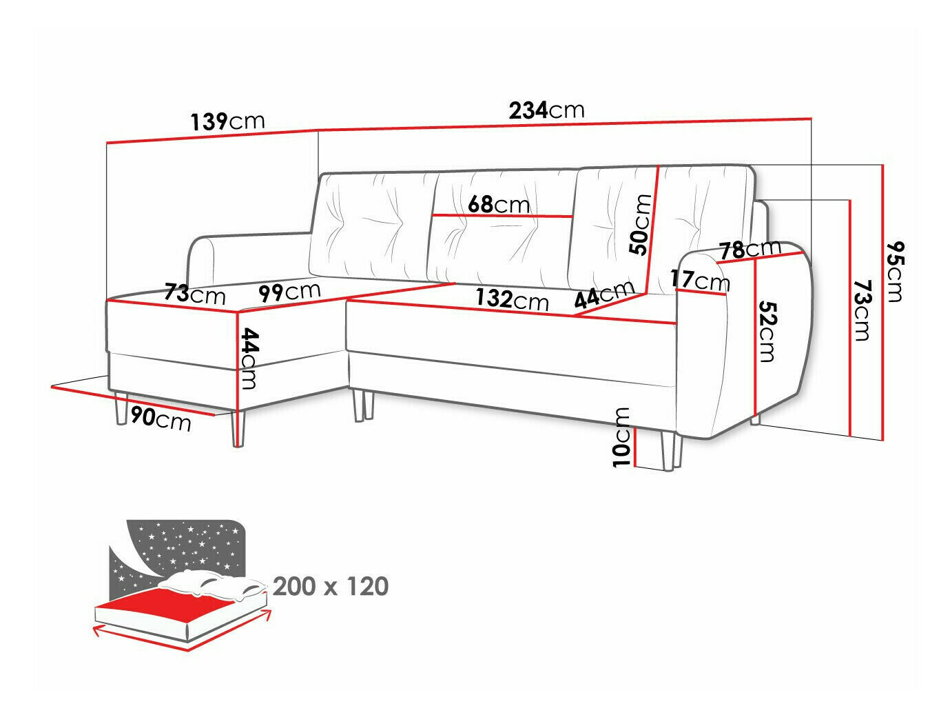 Ugaona sofa Memphis 139 (Poso 135)