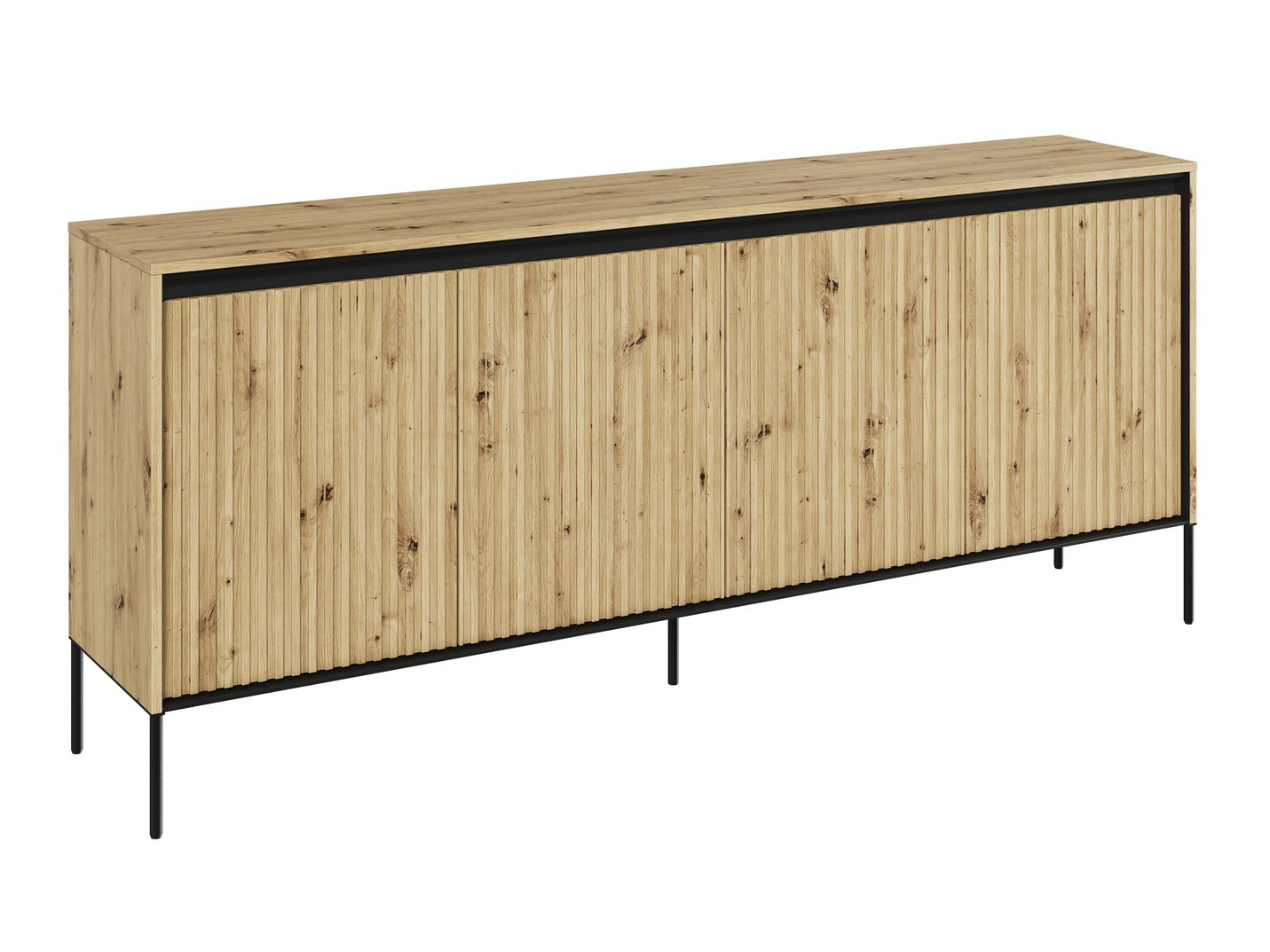 Ormarić Fernolu 103 (Artisan hrast + Crno)